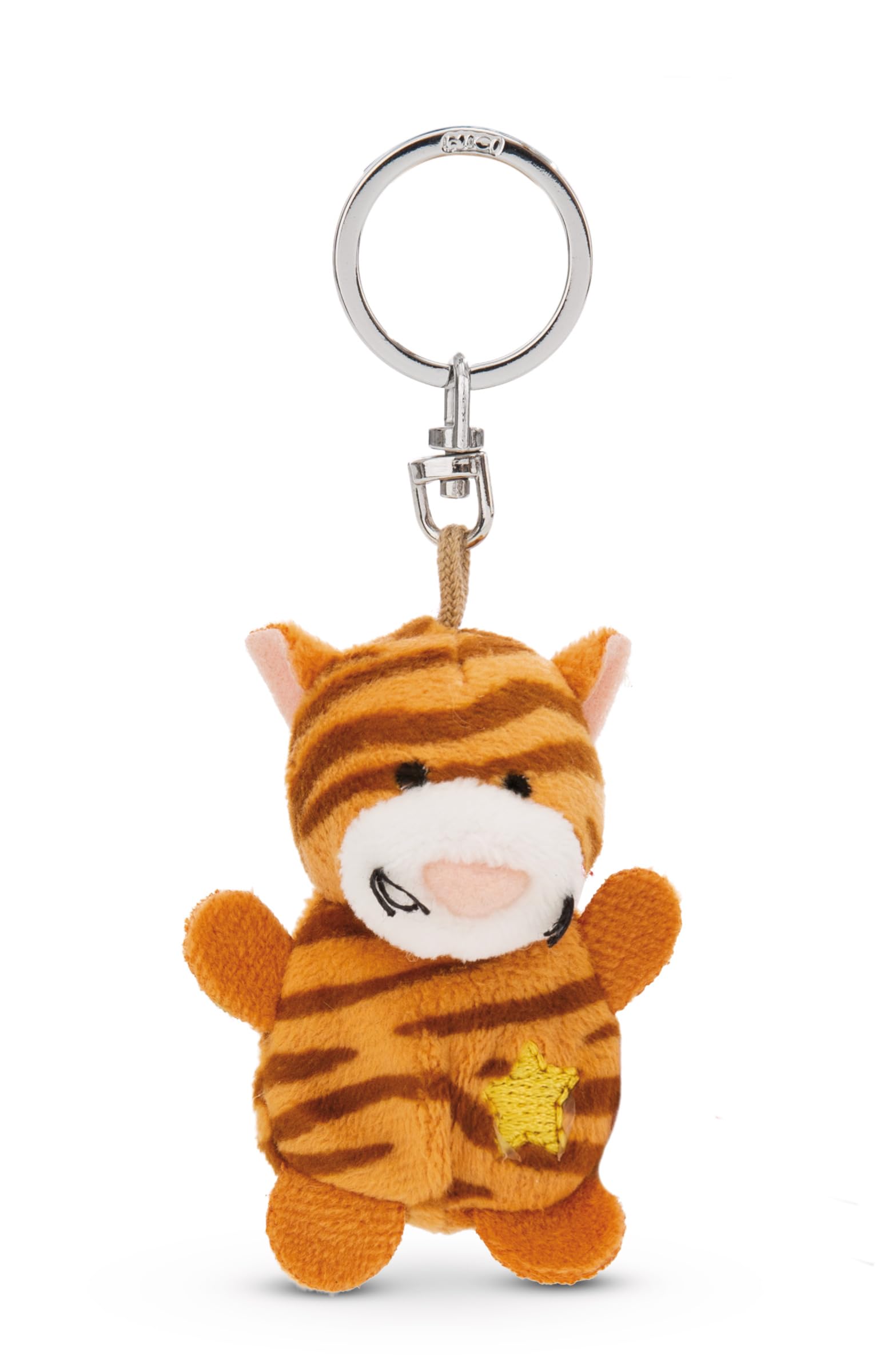 Amazon.co.jp: ニキ キーホルダー 猫 ストライプ 星 5cm - ブラウン