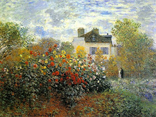 Claude Monet Affiche The Artist's Garden in Argenteuil Grand Format Impression Mat