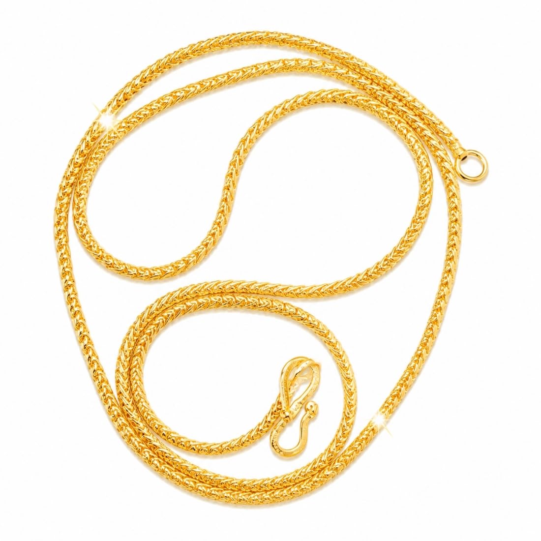 aanyacentric Gold Plating Brass Chain Pack of 1 for Men Women-picture-46