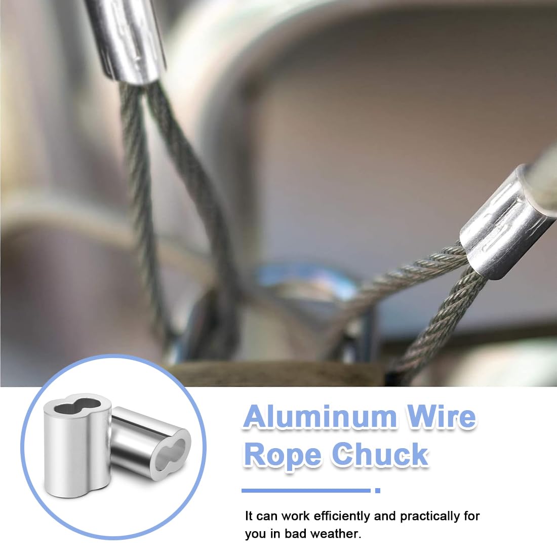 150 Manicotti In Alluminio Per Cavi - Morsetti A Pressione 3mm Per Funi Metalliche E Cavi D'Acciaio - Foto 14