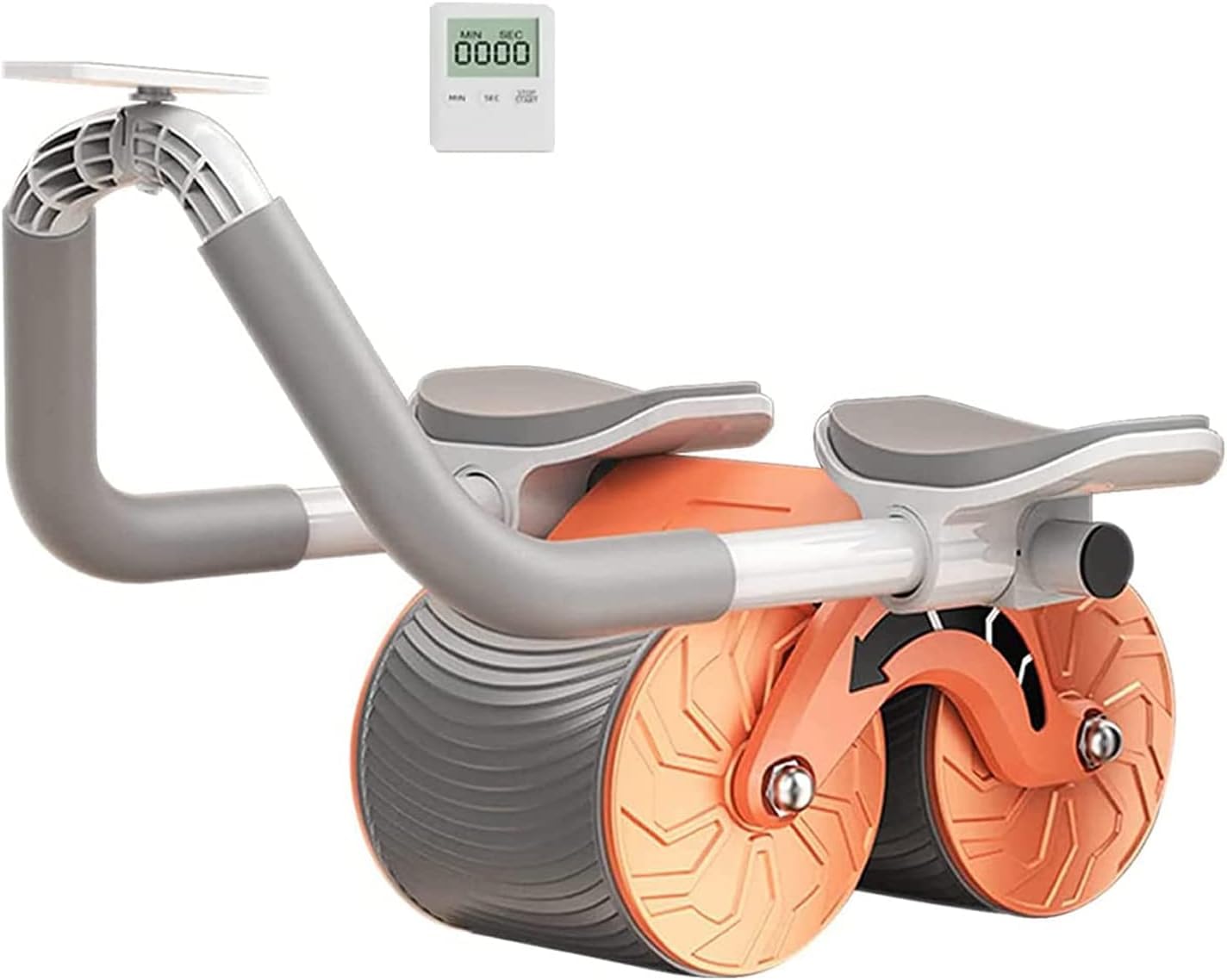 DeoxysAb Roller Wheel, 2023 Upgrade Elbow Support Automatic Rebound Abdominal Exercise Wheel, Abs Workout Equipment for Home Gym Fitness, New Core Strength Training Wheel with Time & Mat