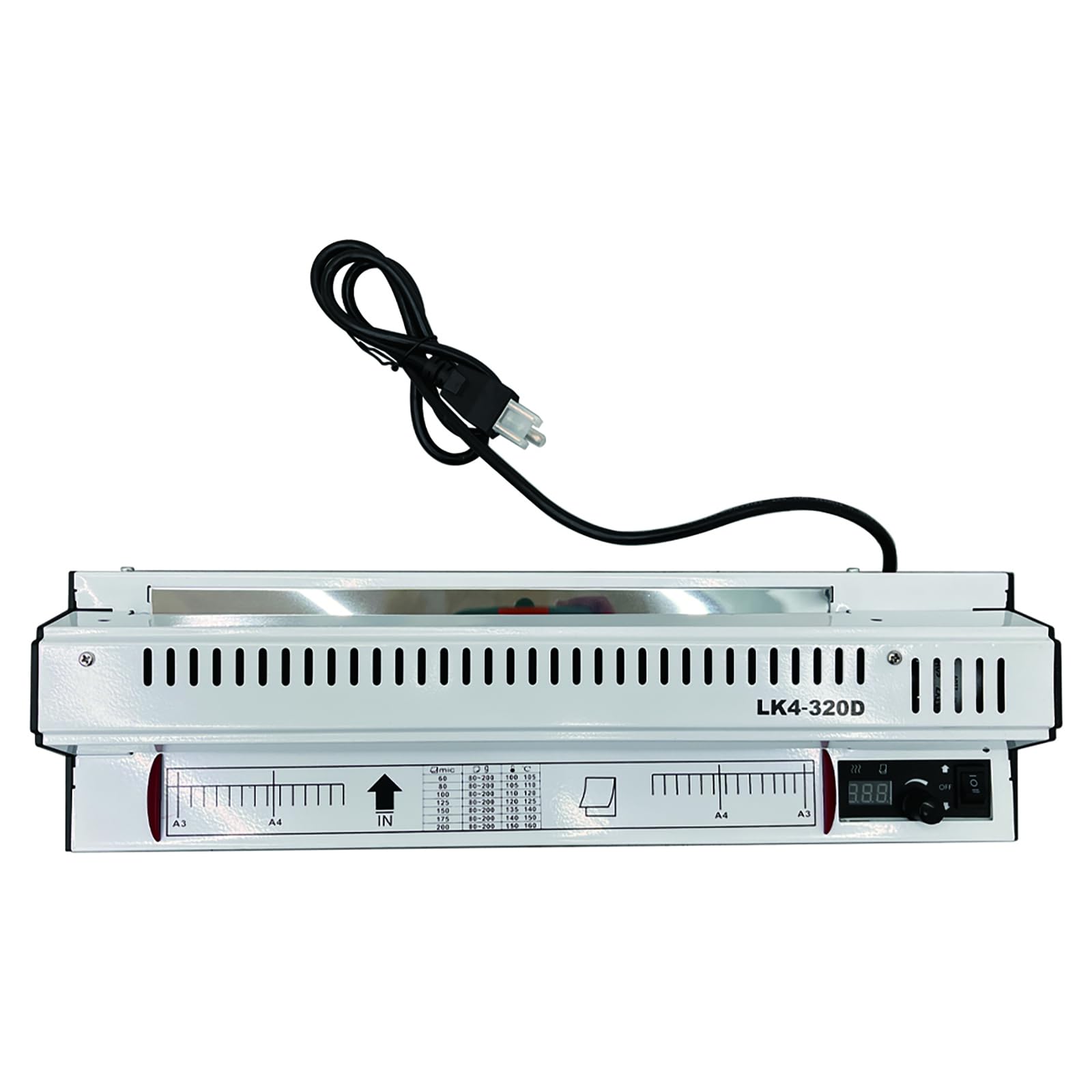 Thermal Laminating Machine, 0.04'' Thickness and 12.6' Width, with 4pcs Rubber Roller, All Metal A3 Hot Cold Photo and Poster Laminator for Home Office School Use with Reverse Function