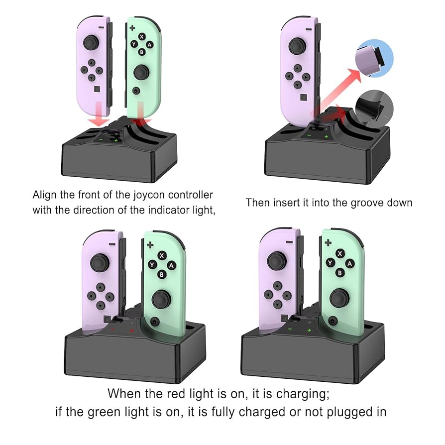 Amazon.com: Joycon Charger for Nintendo Switch Joycon