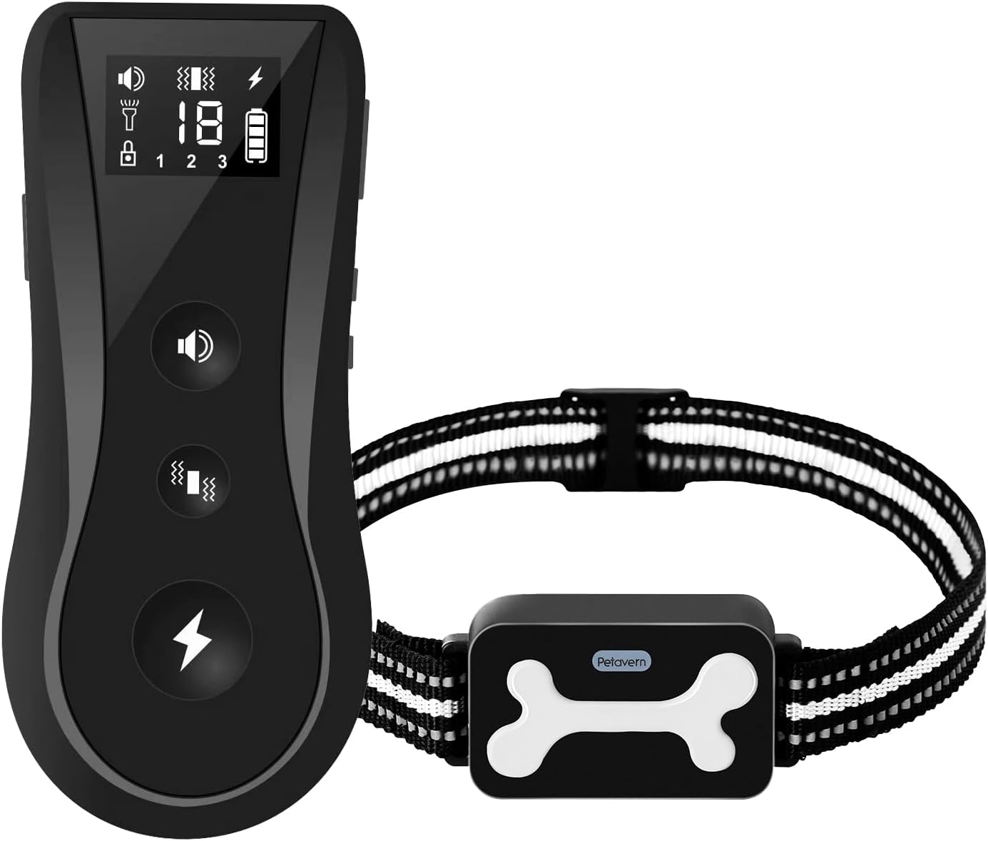 PetTech PT0Z1 Premium Dog Training Shock Collar, Fully Waterproof, 1200ft Range