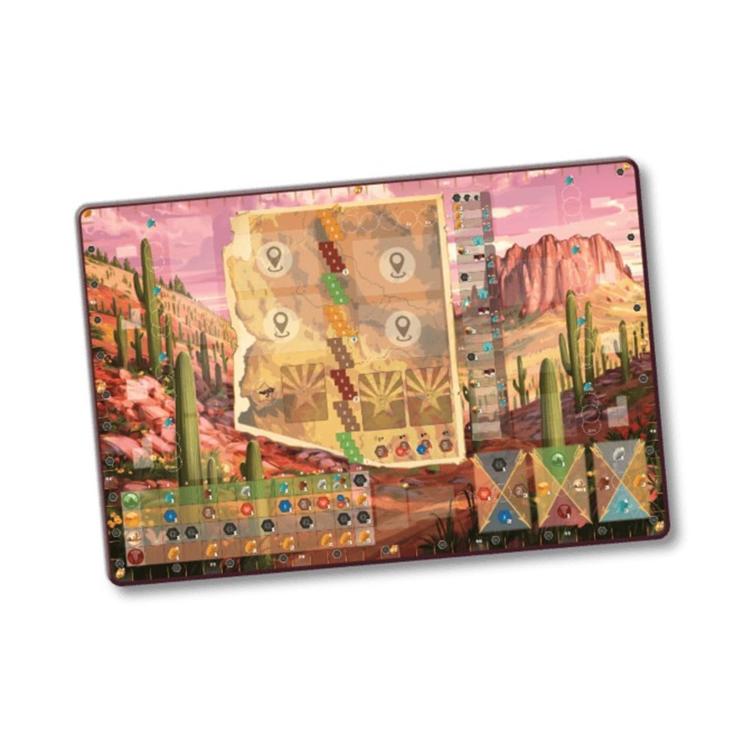 Tycoon Games Trailblazer : Tapis de jeu Arizona Trail | Tapis de jeu en néoprène de qualité supérieure pour le jeu de société Arizona Trail, durable et élégant
