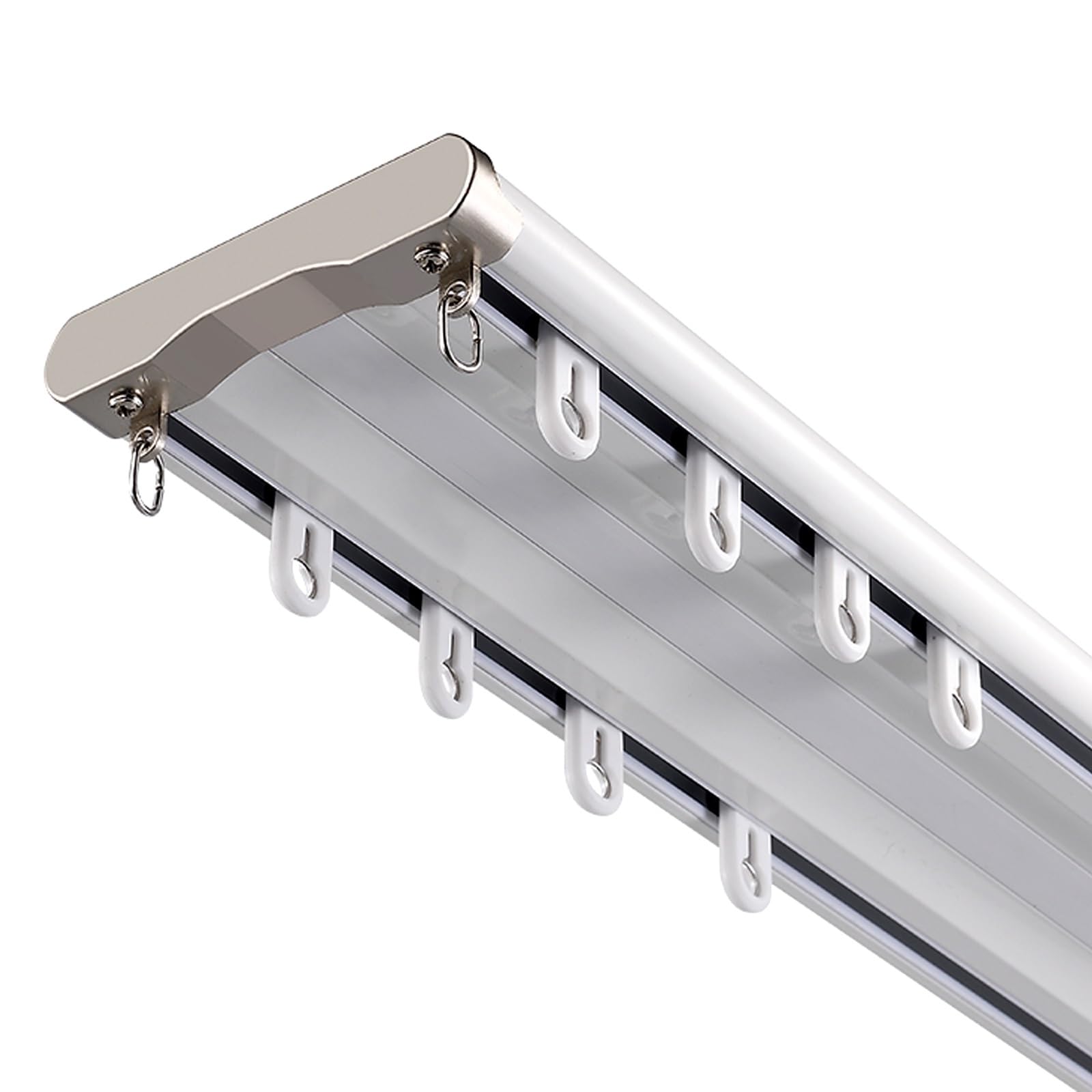 Polea de aluminio para separadores de habitaciones y dormitorios de 120 cm, disponible en 170/240/320 cm, diseño Sylish Easy Insallaion.