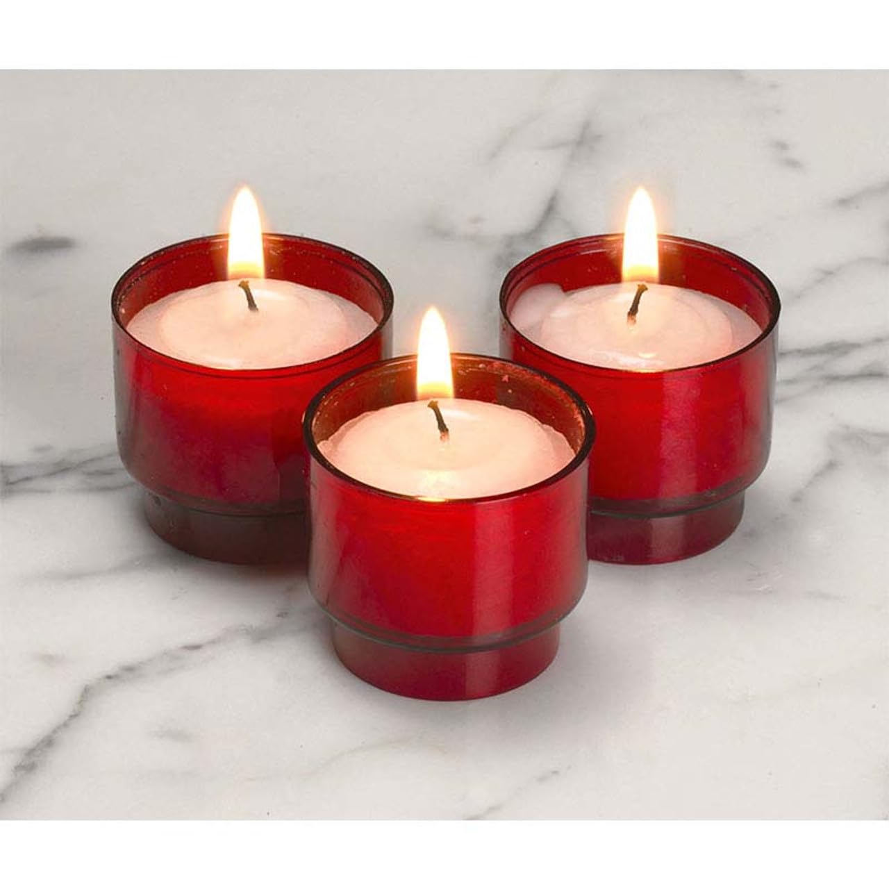 Trinity Church Supply 6 Hour Straight Side Candle Aluminum Votive Cup Unscented and Smokeless Paraffin Wax Candles Perfect for Special Occasions, 1-7/16 Dia. x 1-1/16 Height, Pack of 4