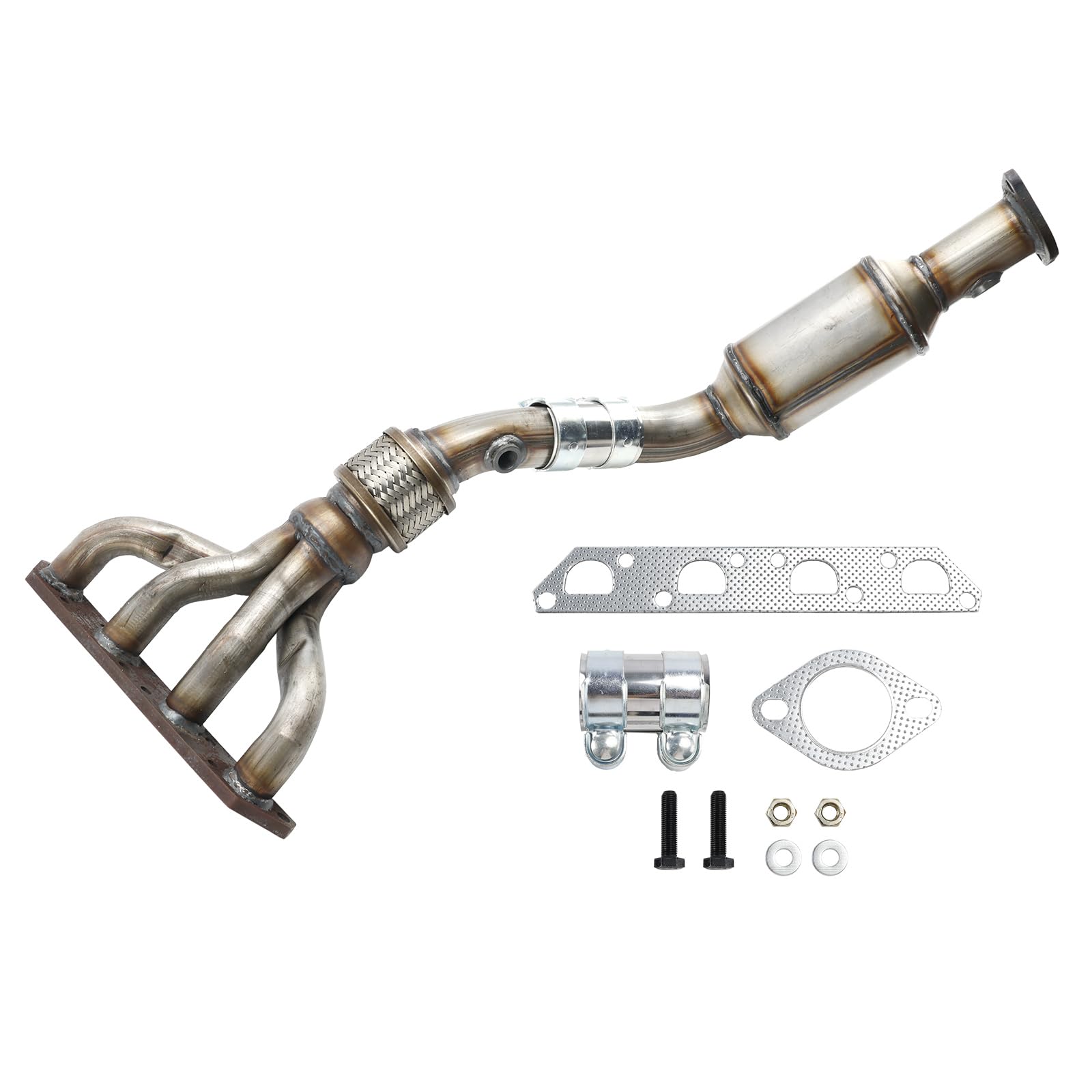 Katalysator mit Einbausatz pour Mini Cooper R50 R52 R53 2001-2007 - Typgeprüft - Direkt Einbau - Vorderer Abgaskrümmer