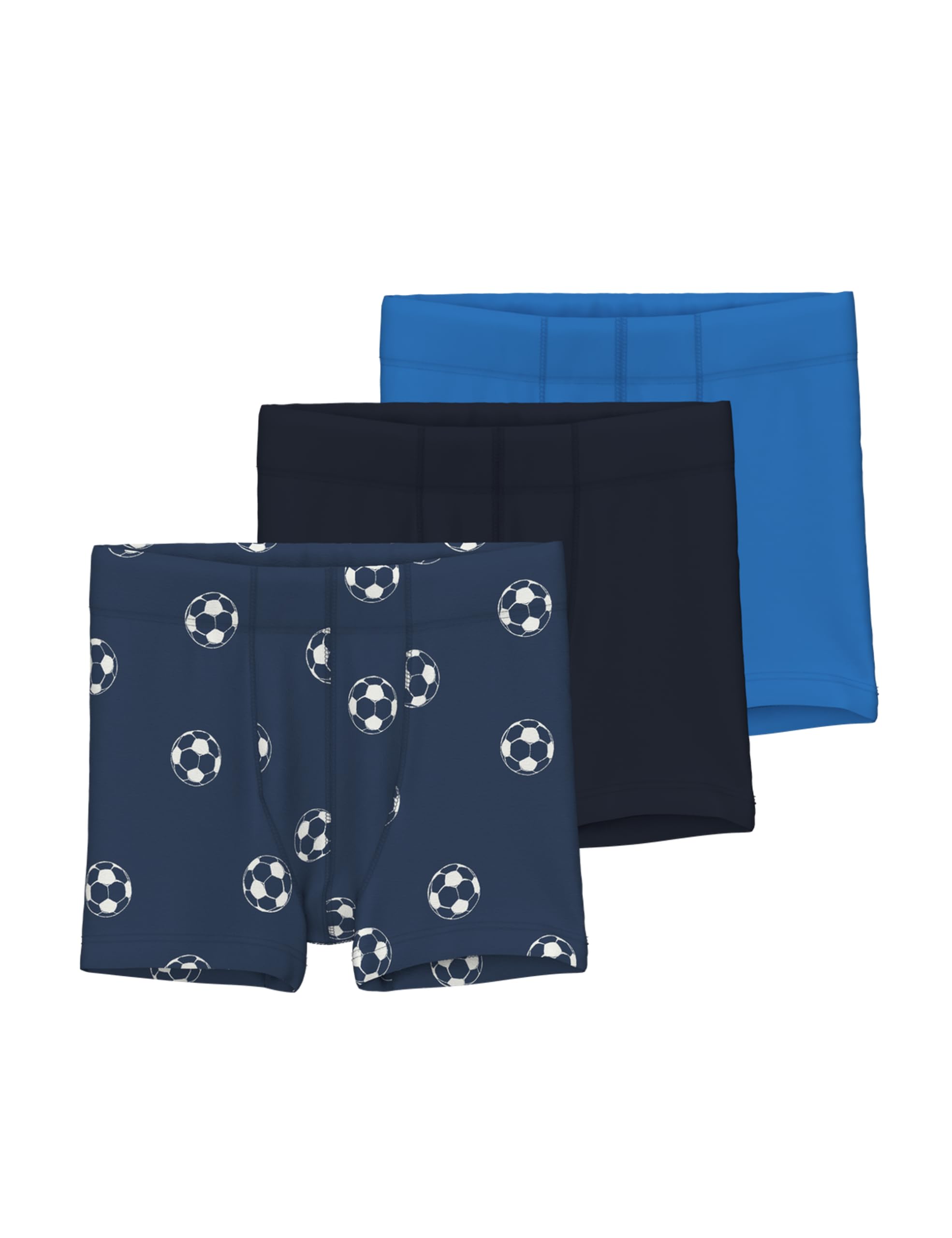 Name IT Jungen Nmmtights 3p Dark Denim Football Noos Boxershorts (3er Pack)