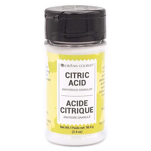 LorAnn - Tarro de ácido cítrico (granular anhidro) de 3.4 onzas
