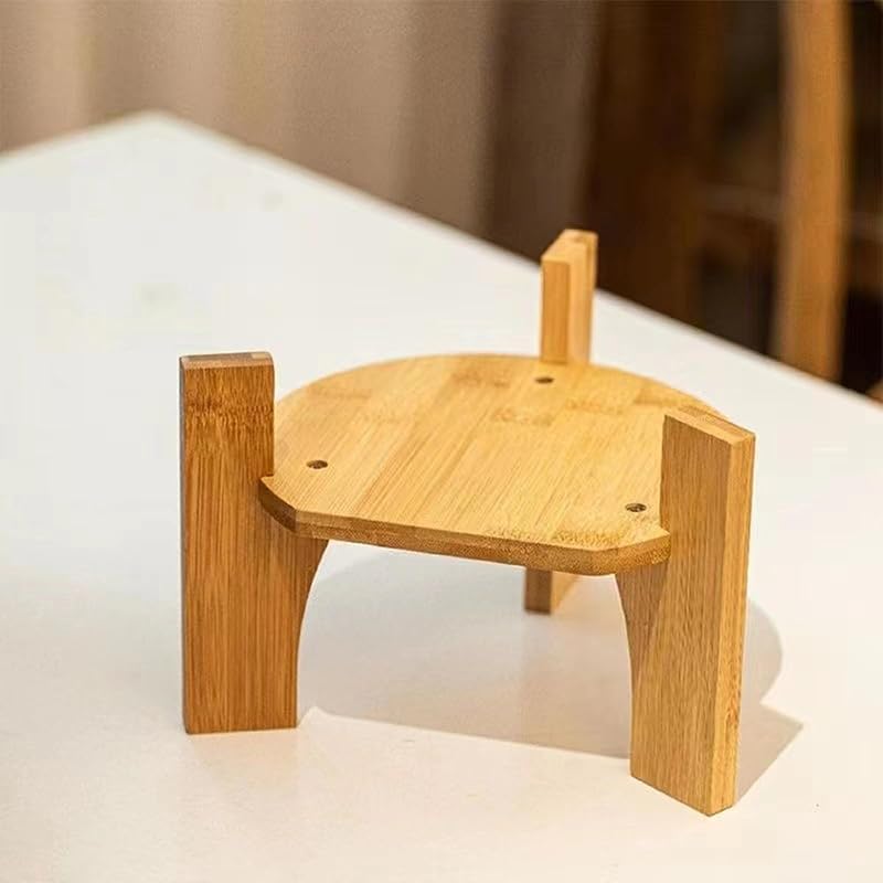 Sharplace Bambusz Italadagoló Tartó Kerek Talppal 21,5 cm - Vízkanna Állvány Bulikhoz Esküvőkhöz Étterembe