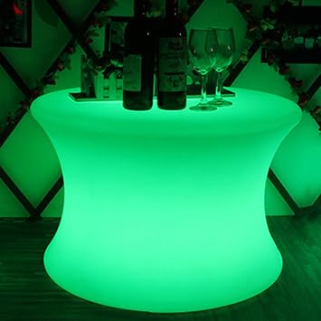 LOYALHEARTDY LED Drum Stool, USB Rechargeable, 16 Colors, 15.75 Inch