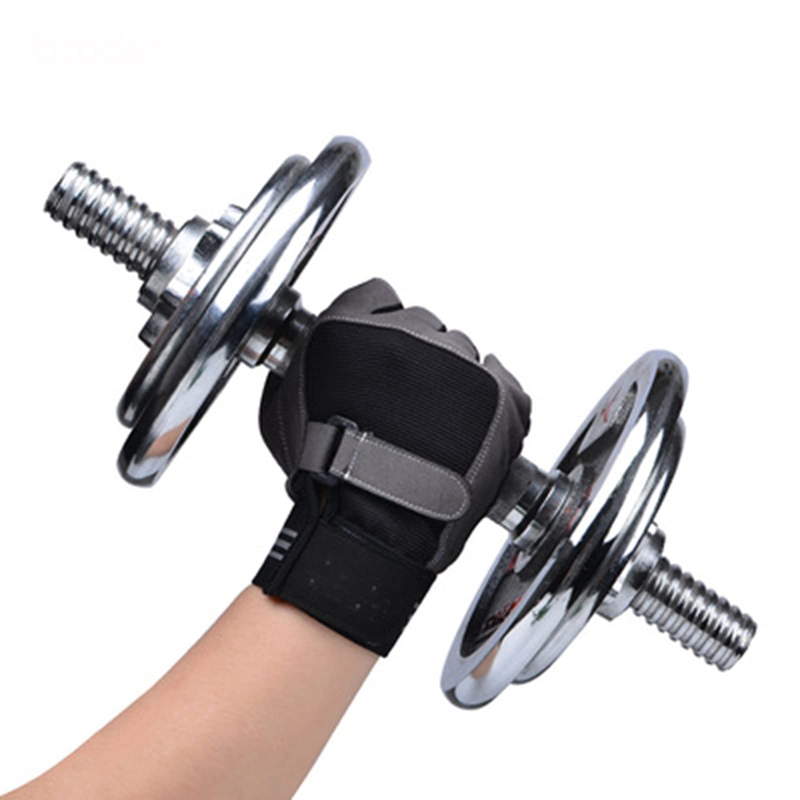 Guanti per sollevamento pesi per uomo donna alla moda mezze dita allenamento in l polso con protezione antiscivolo sul palmo indossabili per un'ottima presa fitness bodybuilding powerlifting