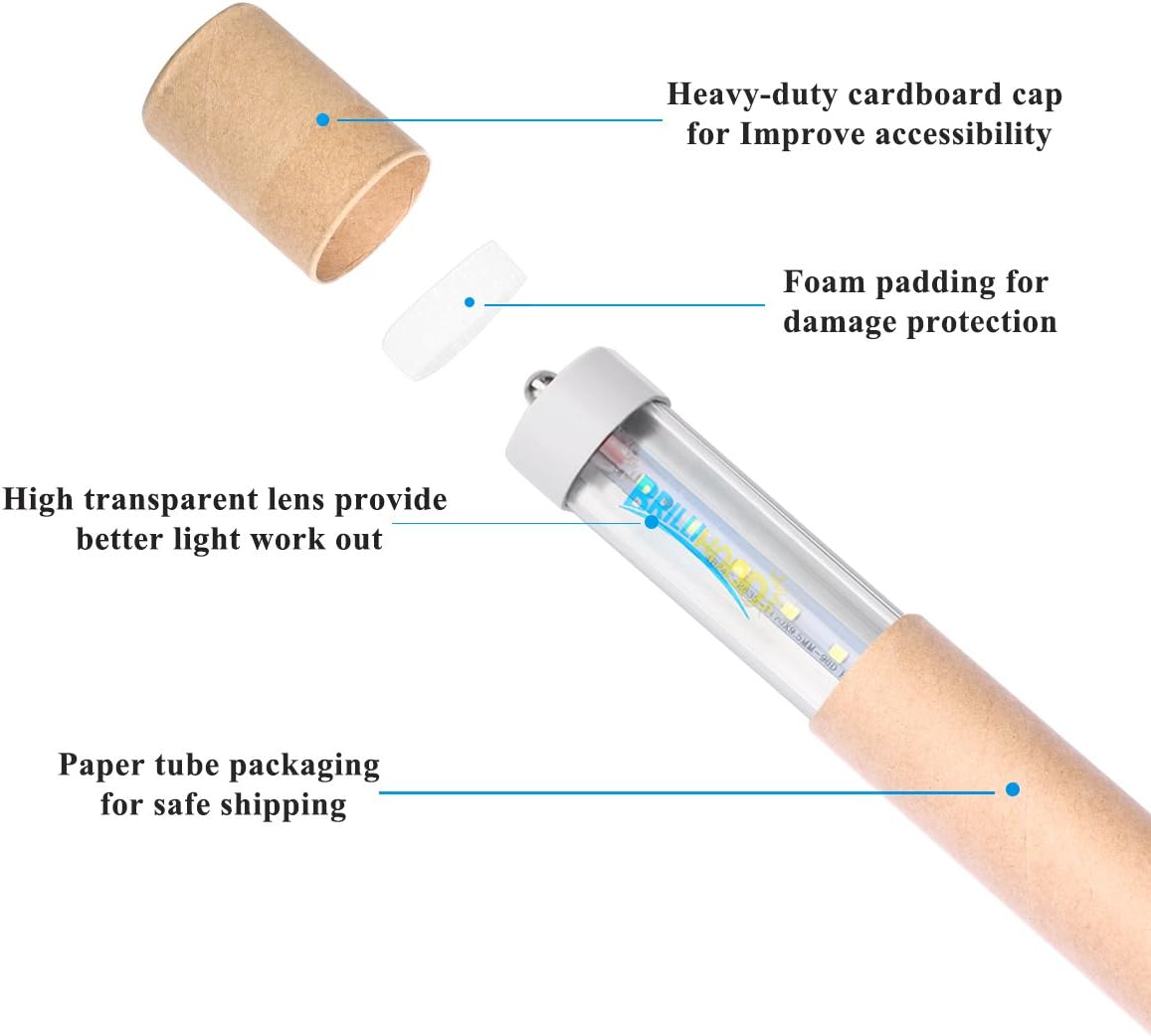 Blасk Frіdау - 50% оƒƒ Brillihood T8 T12 8FT LED Tube Light, 40w Single Pin FA8 Lamps, 6000K Cool White, Fluorescent Bulb Replacement, Clear Cover, Dual-Ended Power, (Pack of 10)