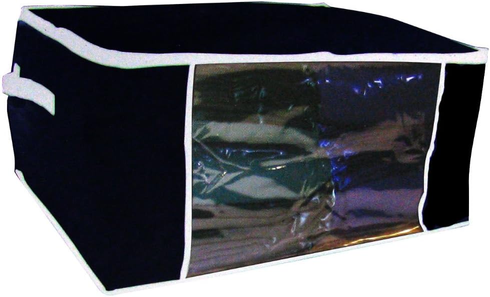 Kennedy's Home Zipper Blanket Bag with See Through Window, Black Home & Kitchen