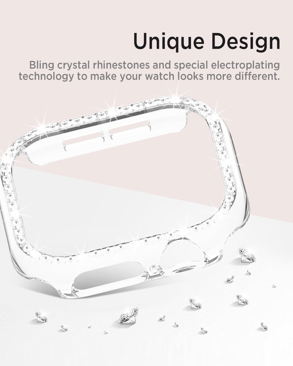 Miimall Bling Case for Apple Watch Series 11/10, Glitter iWatch Series 10 Hard PC Cover - Image 2