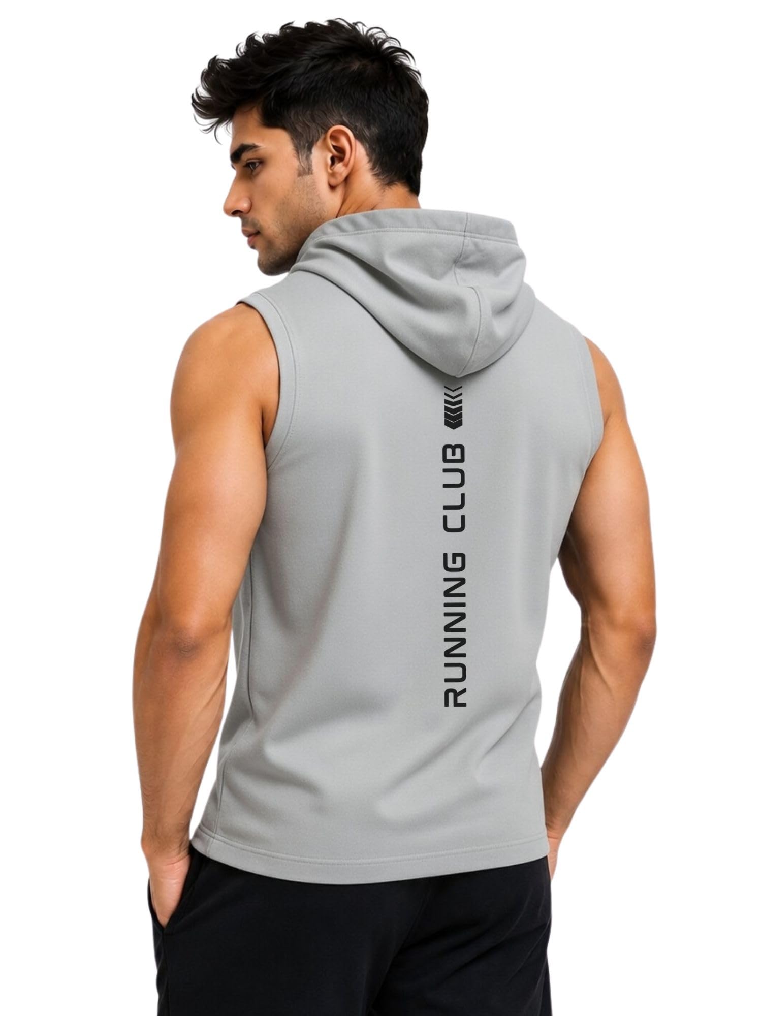 3colors Men's Sleeveless Gym Hoodie Quick Dry Tank Top Run Club ARW-picture-28