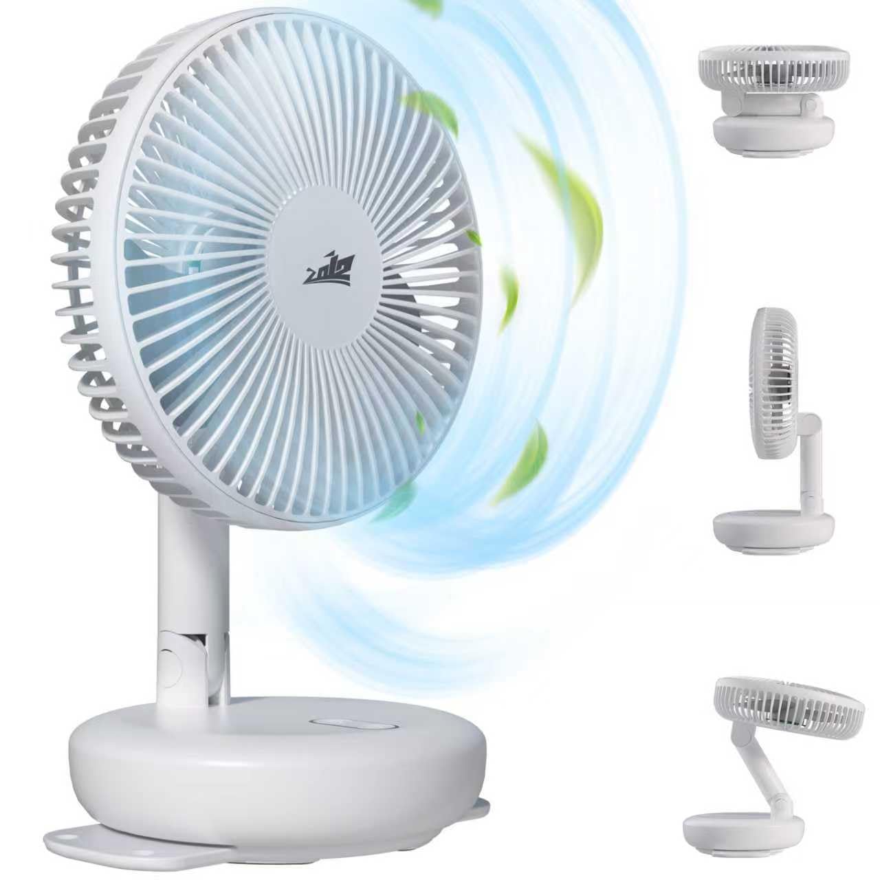 ZOIZ Ventilatore da parete per caravan, 12 V, con luce LED, silenzioso, oscillante, per camper, roulotte, barca, camera da letto, soggiorno, portatile, per campeggio e furgoni