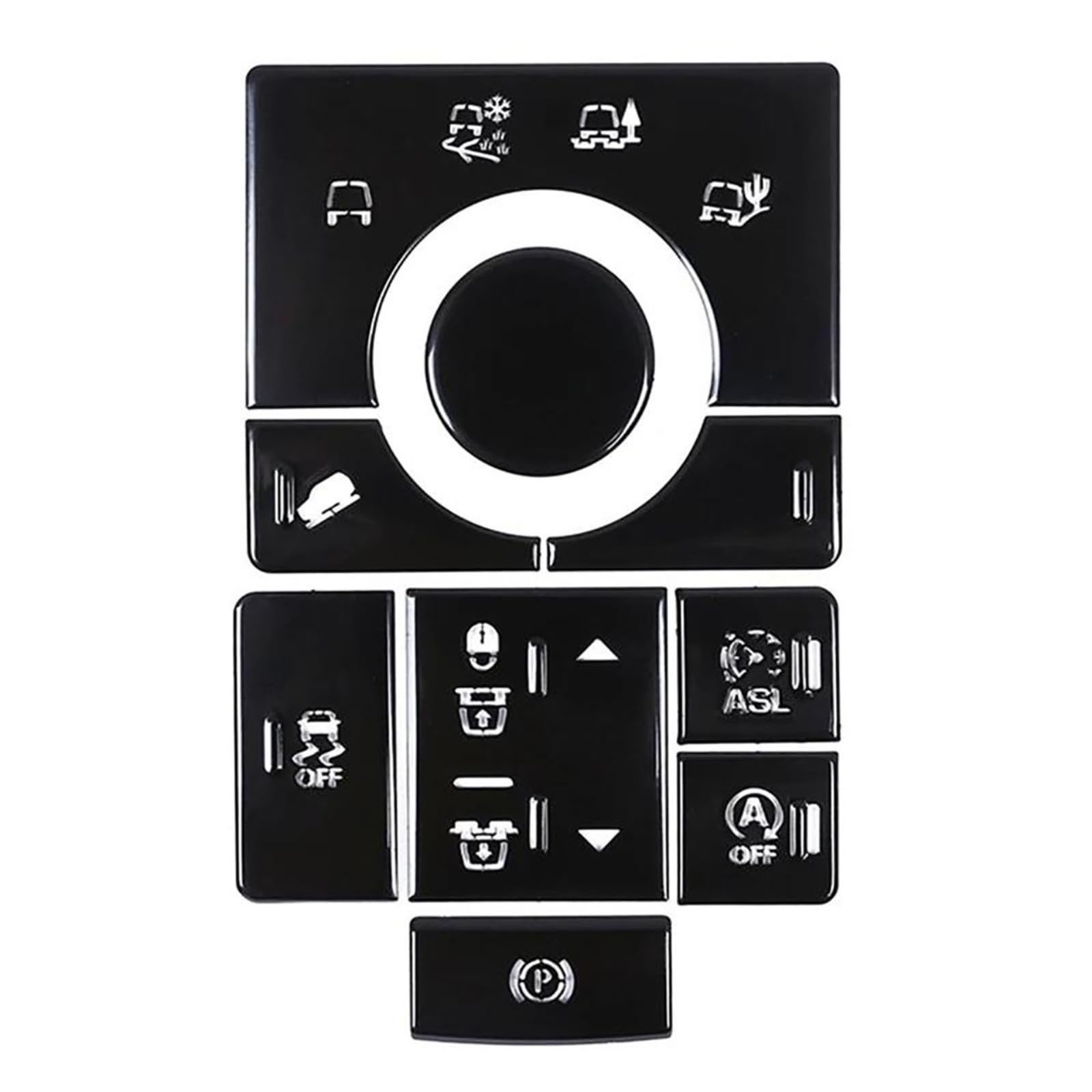 Nulibfx One Color Car Interior Sticker Accessories For Land For Rover For Range For Rover For Sport 2014-2016 Car Interior Center Console For Terrain Mode Adjustment Button Sticker