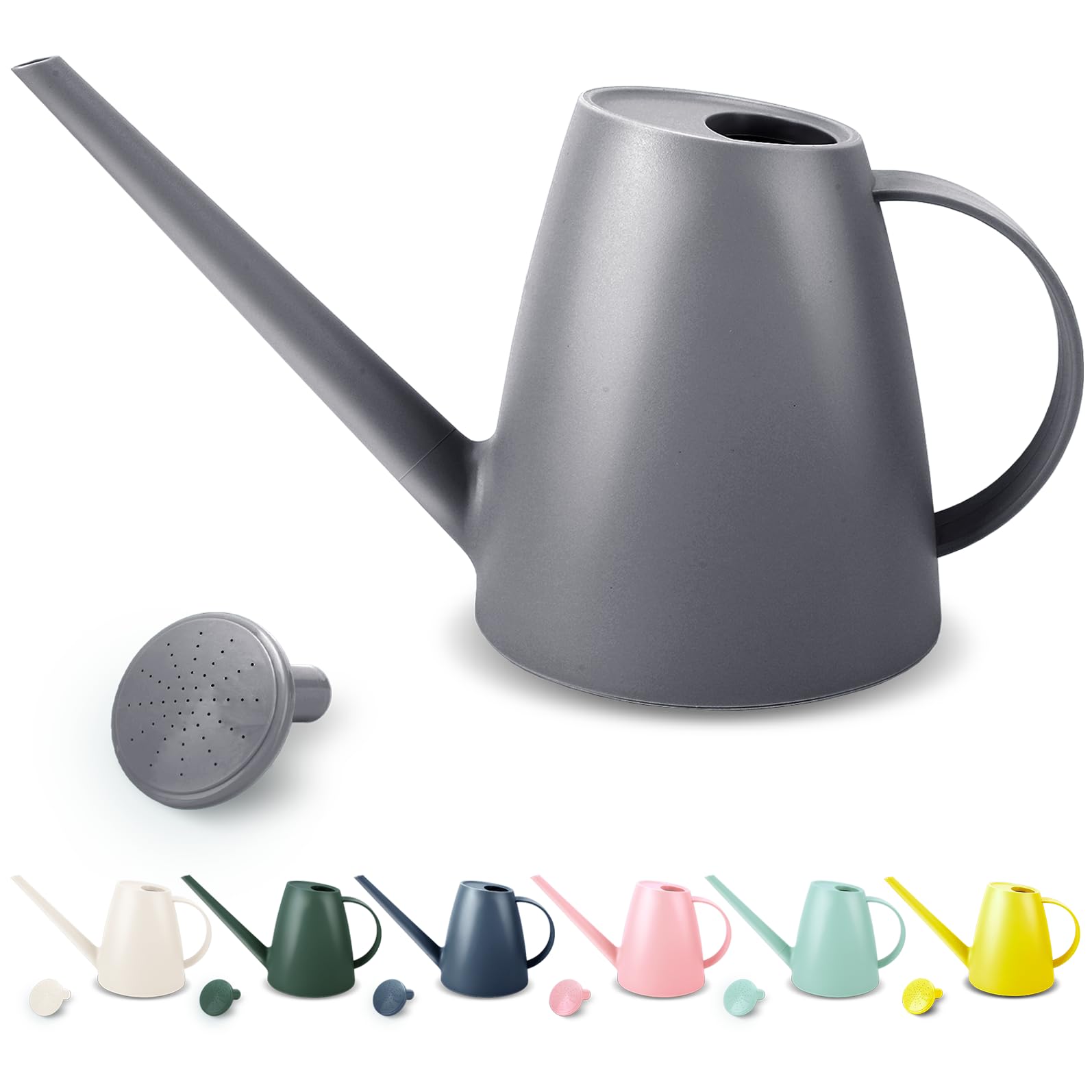 1.8L Watering Can, Small Watering Can for Indoor Plants with Long Spout