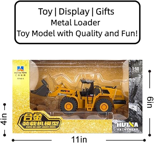 Miniatura 9 de Bulldozer - Juguetes para niños, cargador de metal resistente, juguete de arenaplaya con brazo funcional y cubo, realista, perfecto para caja de