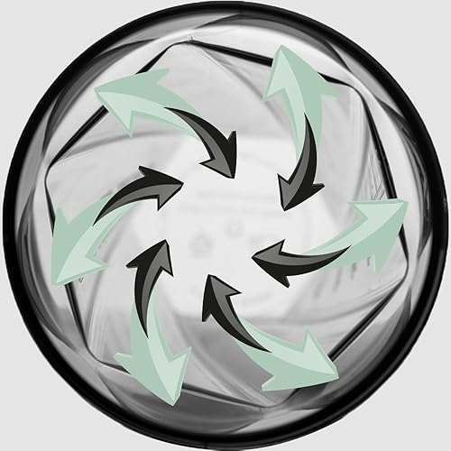 Miniatura 7 de Helimix 20 Vortex - Botella mezcladora de 28 onzas sin bola o batidor fabricada en Estados Unidos taza mezcladora portátil de proteína de suero de