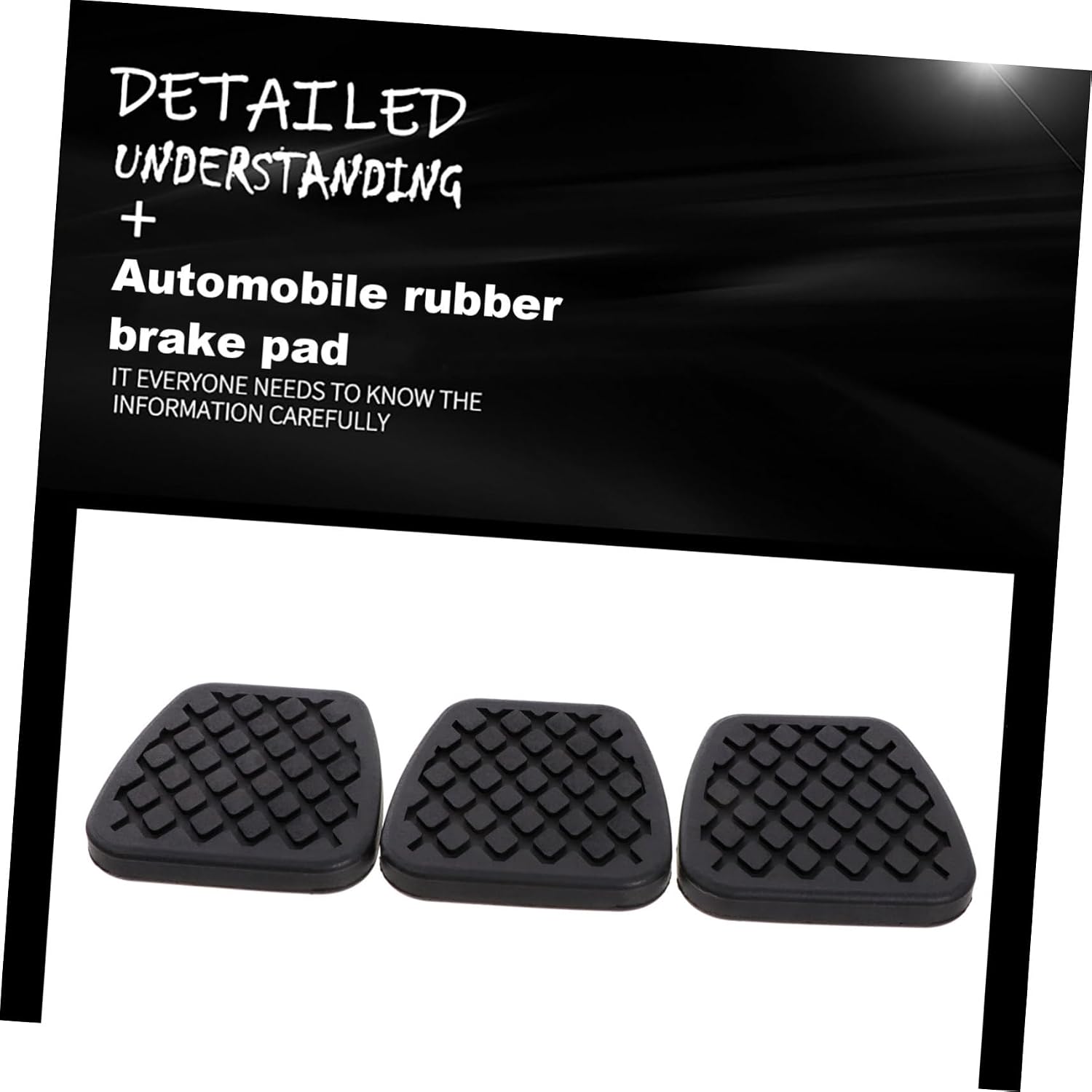 3 Pcs Non Slip Pedal Pad Durable Rubber Clutch Brake Cover for Car Foot Pedals Easy to Install and Clean Fit for Manual Transmission Vehicles