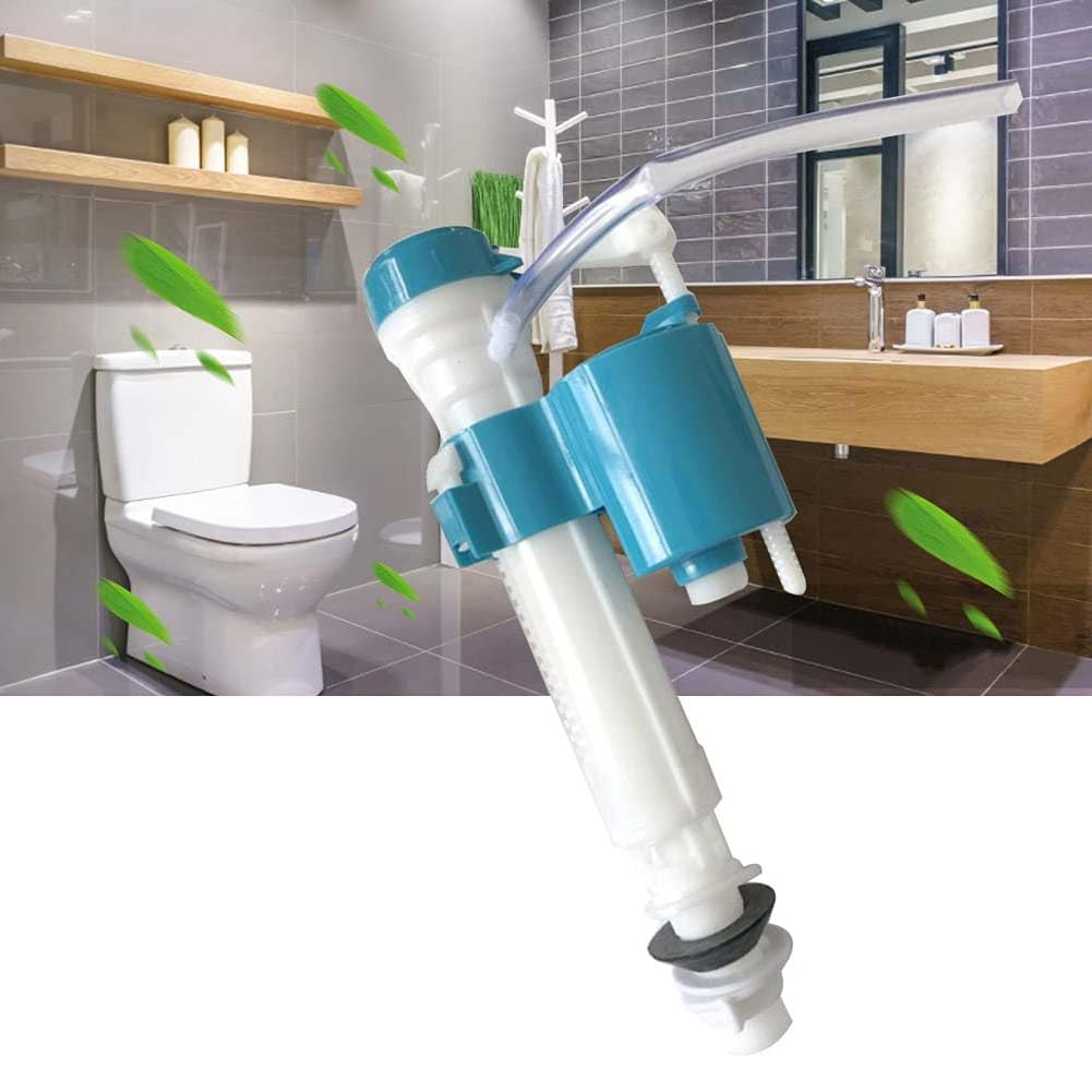 Toilet Cistern Bottom Inlet Valve - Water Tank Fittings, ABS Material - Adjustable Fill Valve for Bathroom, Silent Water Saving, Easy to Install (1/2")