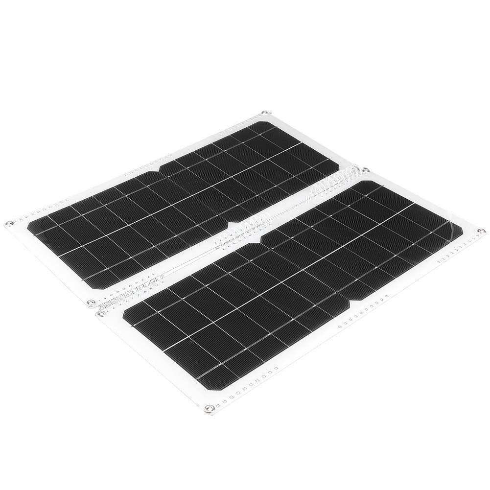 Qcwwy Pannello Solare Portatile 20W 12V, Caricatore Monocristallino | Uscita USB 5V per batteria marina da campeggio RV