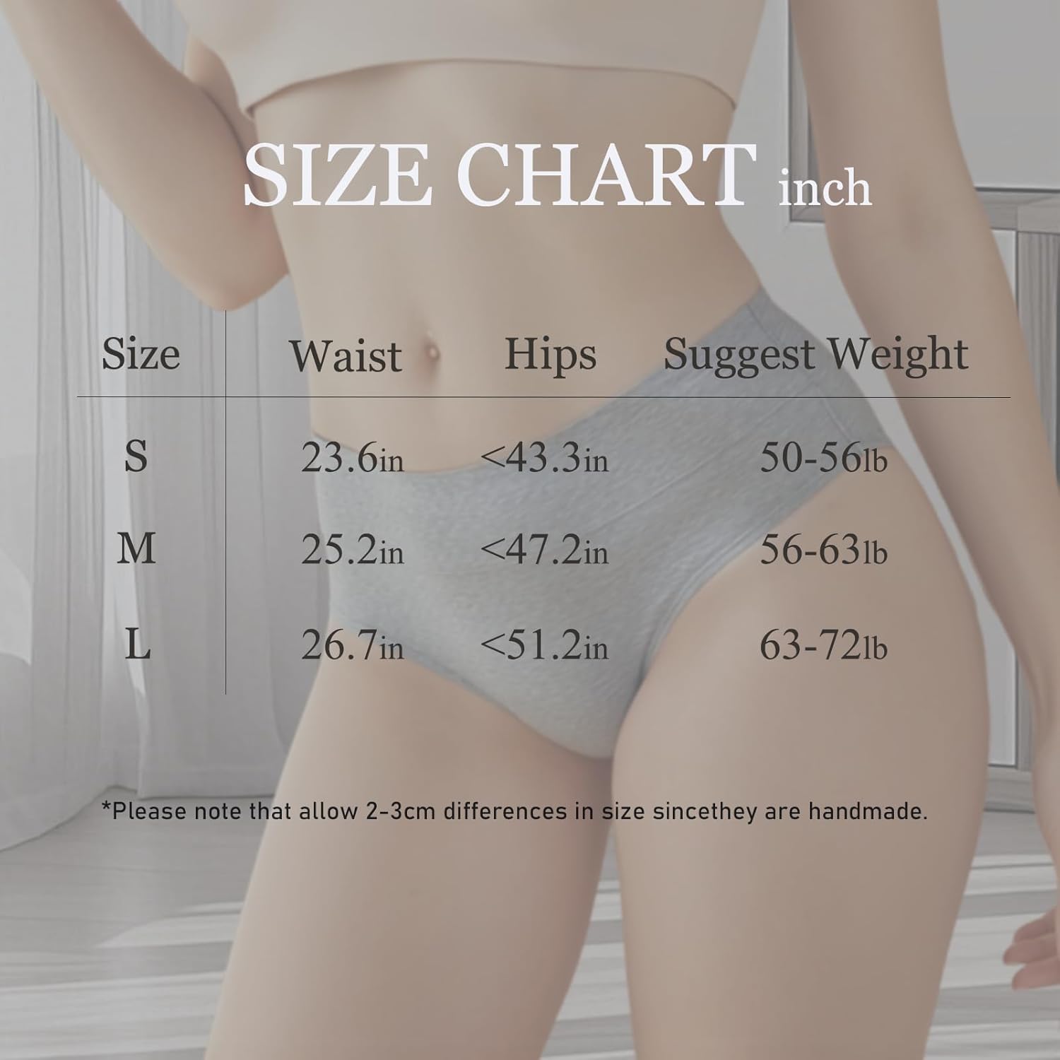 Women's Cotton Underwear High Waisted Full Coverage Soft Landies Panties Breathable Briefs Underpants Stretch 6 Pack - Image 7