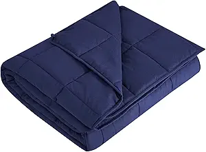 L'AGRATY Weighted Blanket - 40"x60" 7lbs Cooling Breathable Microfiber Material with Glass Beads Small Blanket All-Season Summer Fall Winter Soft Thick Comfort