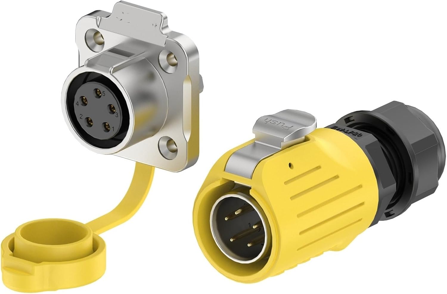 EW-LP20 flange waterproof connector 2/3/4/5/6/7 core lock-wire plug-in aviation socket(EW-LP20-2P)