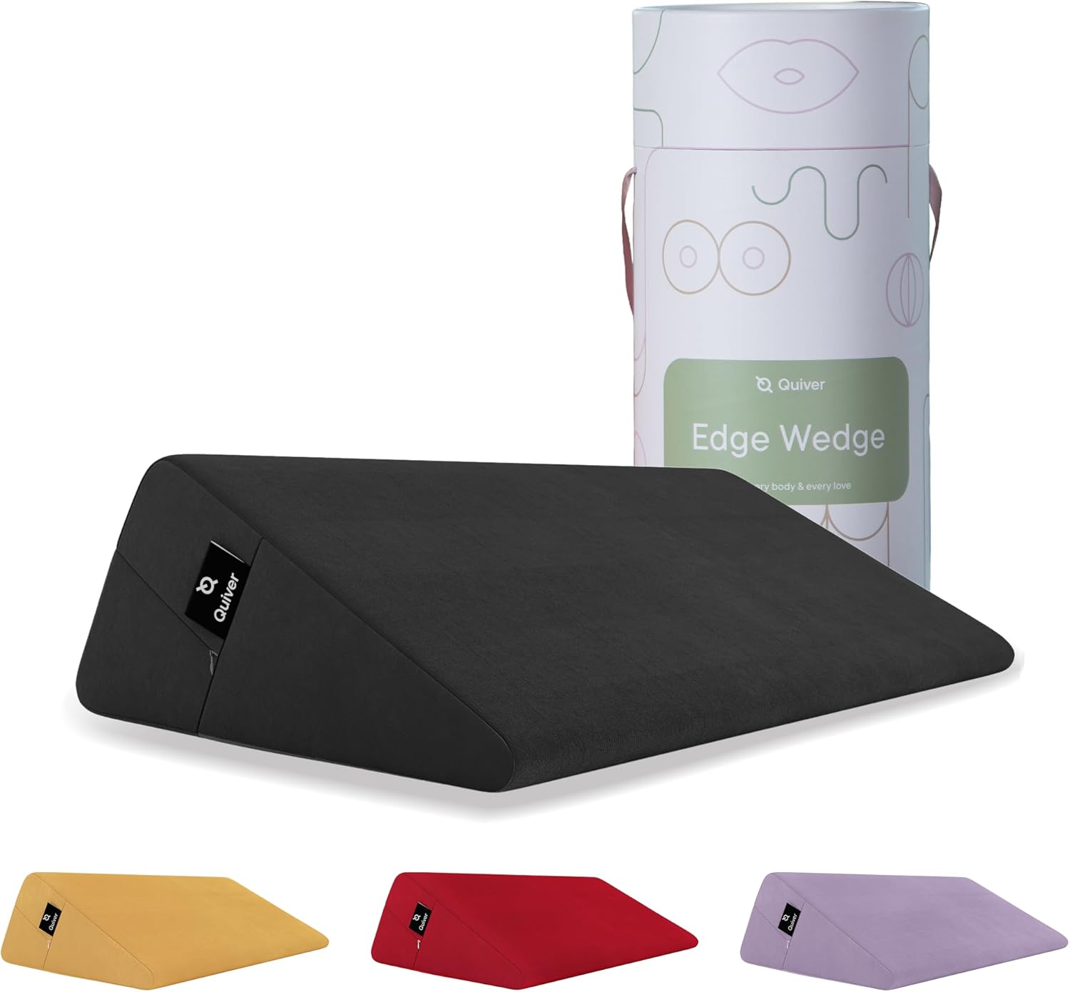 Quiver Edge Wedge Premium Intimacy Pillow for All Couples - Canada's Inclusive Intimacy Cushion - Sensual Positioning Wedge for Enhanced Comfort (Color: Midnight - Supersoft Velvet)