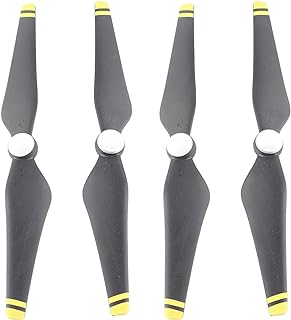 Lâminas de hélice 4pcs, lâminas de hélice aprimoradas de fibra de carbono compatíveis com acessório drone quadcopter fantasma 3 (borda amarela)