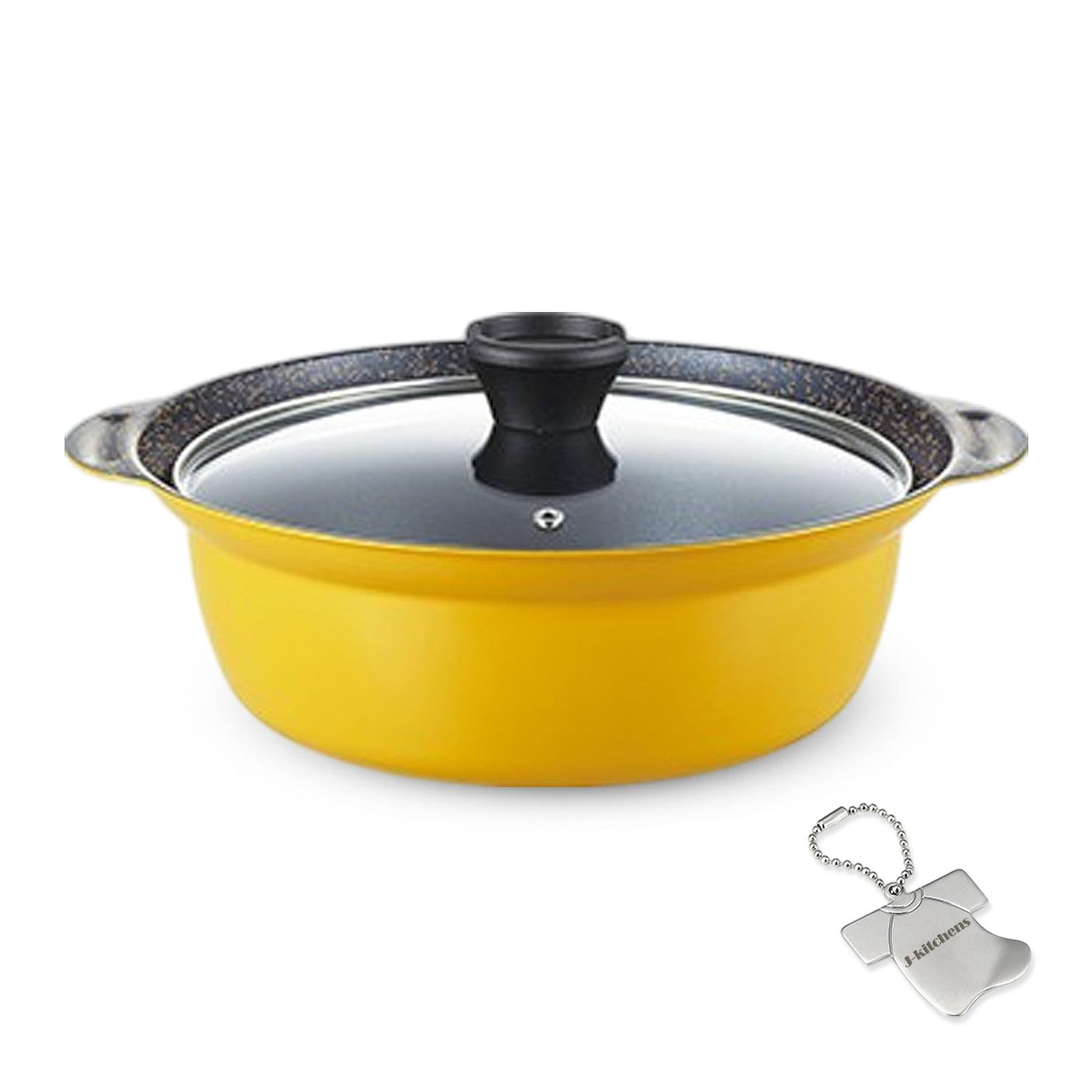 Amazon｜J-kitchens 鍋 約 2~3人用 24cm ガスコンロ IH対応 マーブル