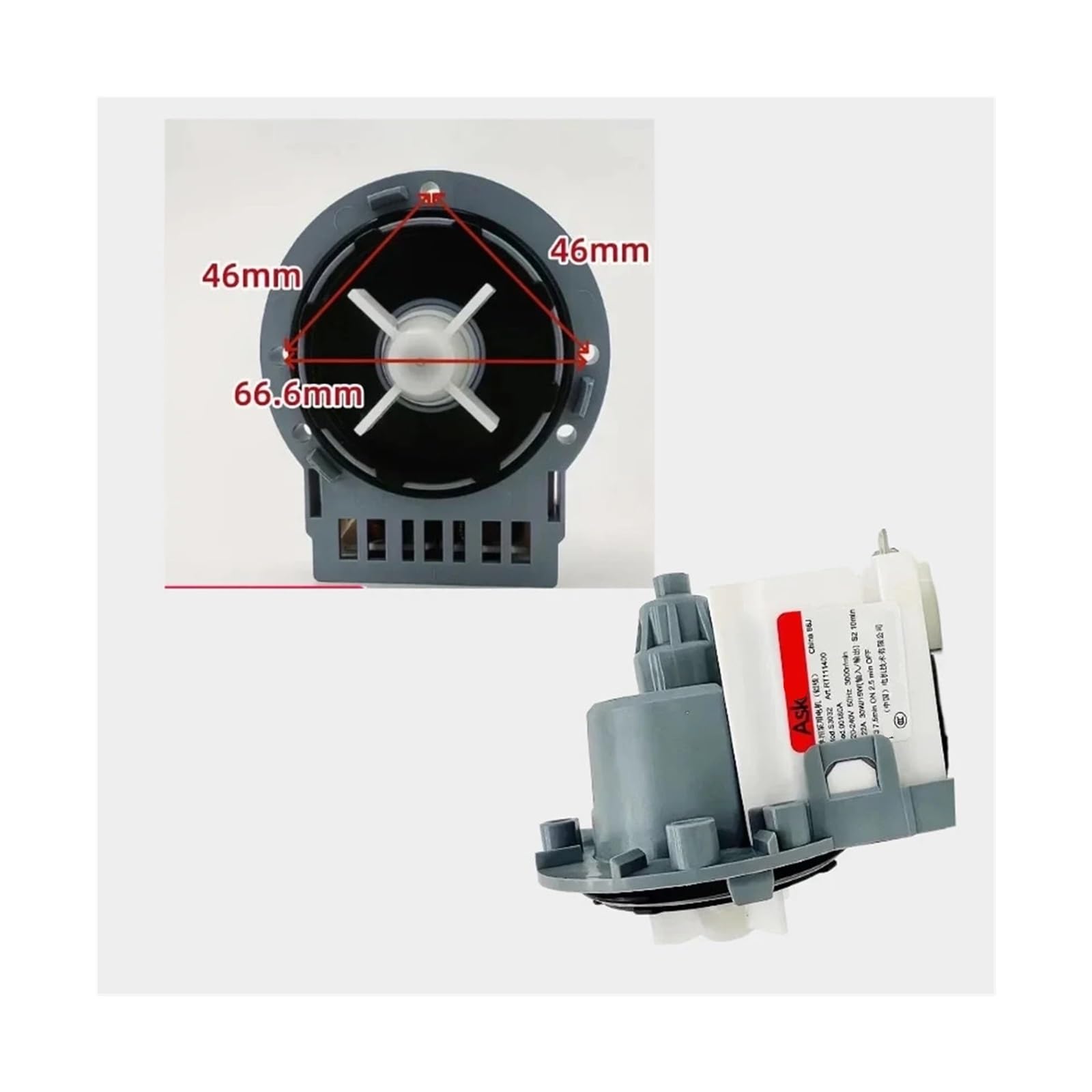 Bomba De Drenaje Compatible Con Pieza De Repuesto De Lavadora Askoll 00180A 30008D | Drenaje suave. Instalación sencilla.