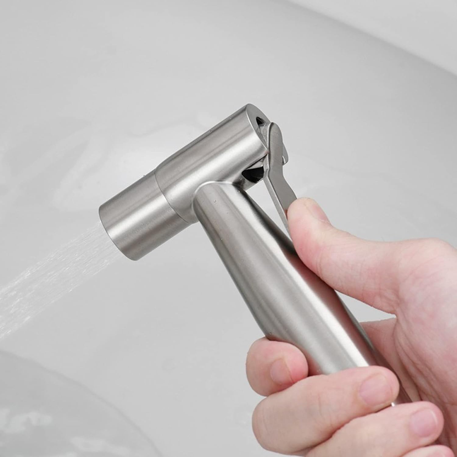 Zestaw prysznicowy do toalety ręczny opryskiwacz bidetowy ze stali nierdzewnej prysznic ręczny bidet rozpylacz na pieluchy, higiena osobista i opryskiwacz do toalety do łóżka, szczotkowany