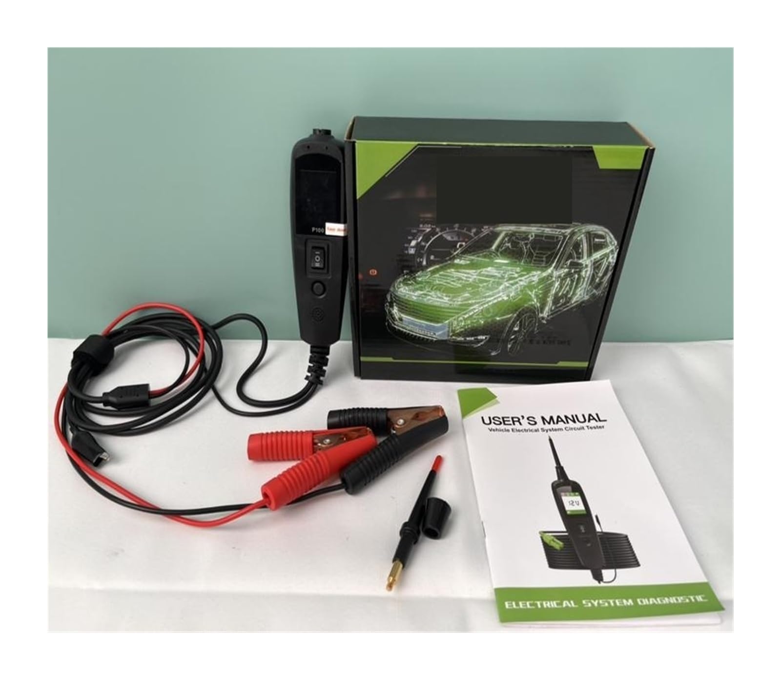 Strumento diagnostico for circuiti di Auto e Moto, Camion, P100, Strumento di Manutenzione for Test di cortocircuito, Tester for Auto(2m Tester)