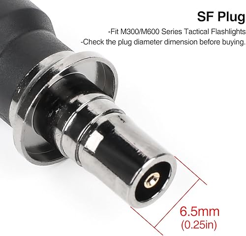 Miniatura 3 de NECARL ModButton - Interruptor de presión doble, interruptor de luz táctico con SF + enchufe de 0.098 in para linternas de armas Scout M300M600 +
