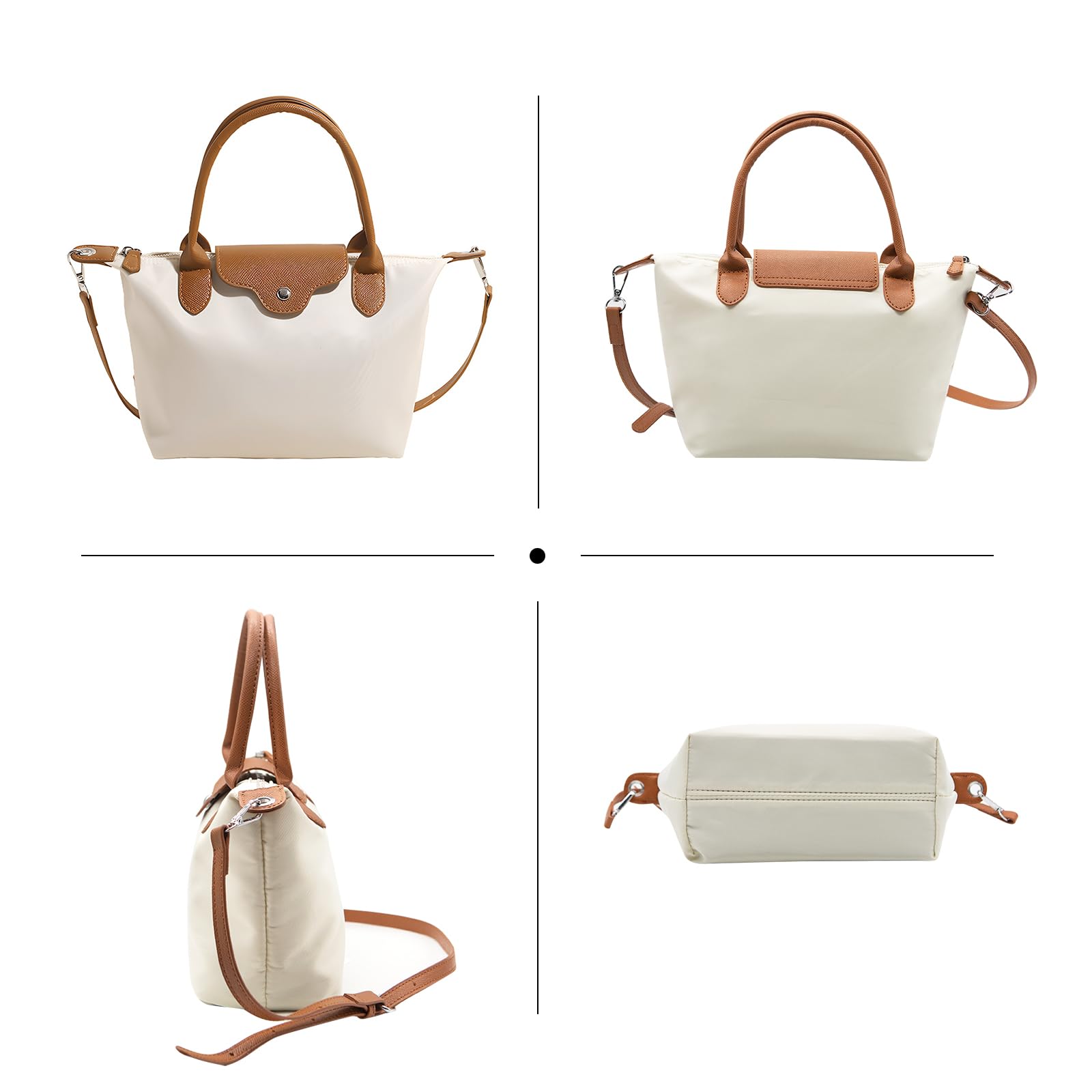 Long Keeper Borsa a Spalla Donna Tote Bag Piccola Nylon Borsa a Mano Tracolla Viaggio Moda Borsetta Morbida Tracolla Porta Cellulare per Donna Adolescente