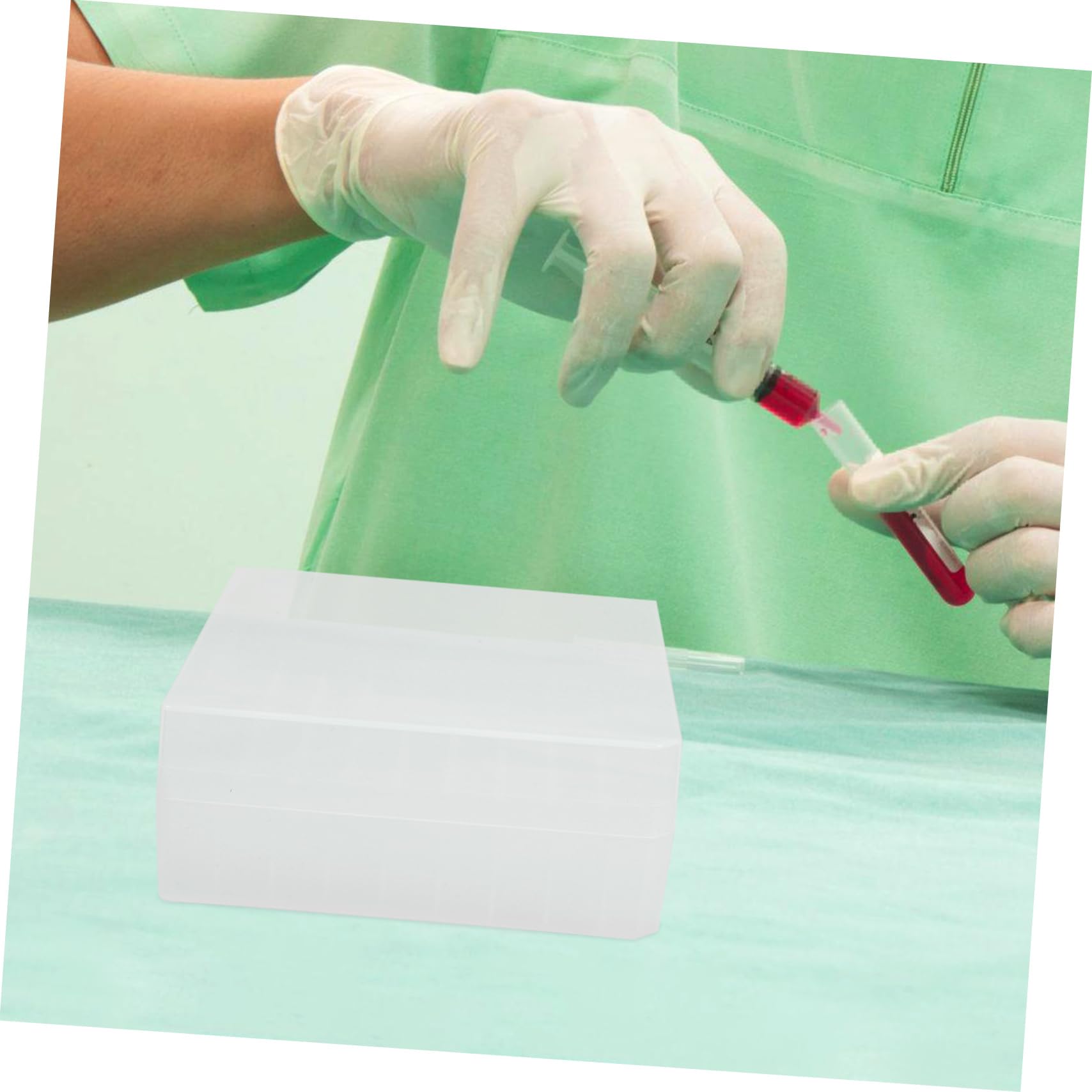 FUNOMOCYA Box Freezer Storage Containers Microsmall Tube Holder Tube Rack Small Tube Freezer Storage Vial Holder Plastic Tube Holder Small Tube Case Test Tube Holder Pp Transparent