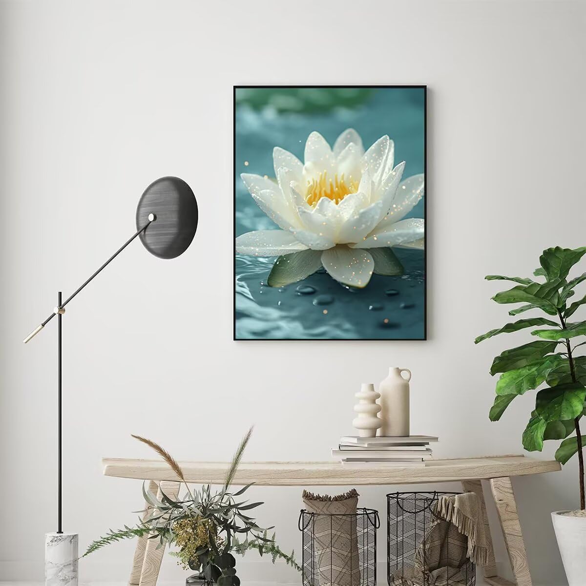Dipingere con i Numeri Fiore, Paint by Numbers Adulti Pianta, Fai da te Creativi Adulti Quadri da Dipingere Numerati Kit per Decorazione Della Parete di Casa, Regalo 70x95 cm Senza Cornice 25-2