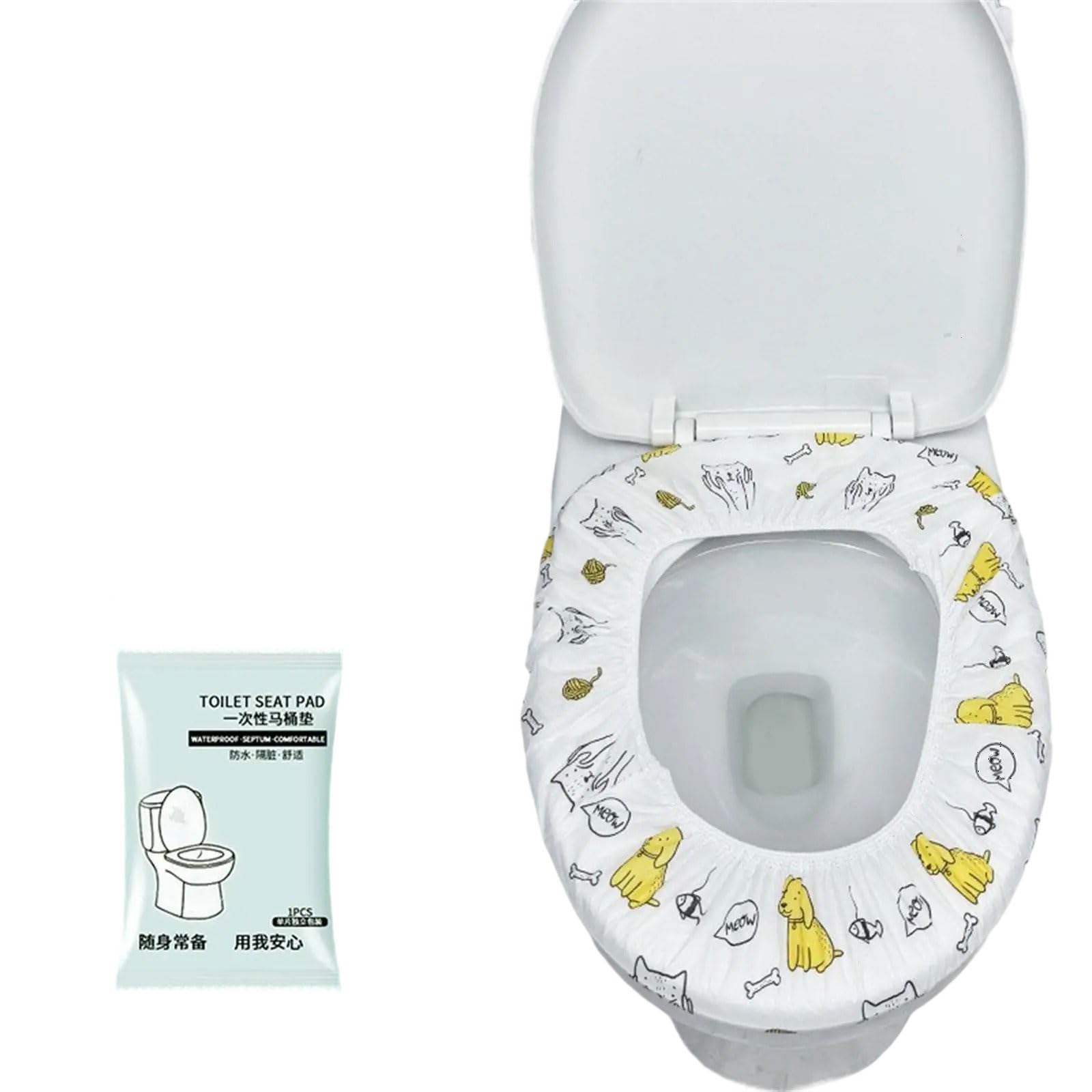 Woedpez Of 100 Thickened Single Uses Toilet Seat Covers for Enhances Hygiene in Public Restrooms and Emergencies Home Use Hygienic Toilet Seat Covers