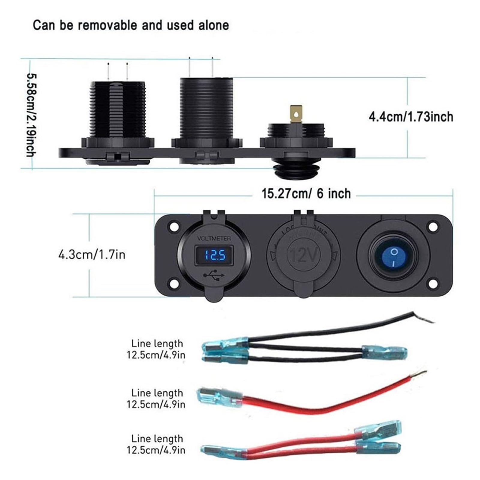 Ładowarka Samochodowa 12V 24V Kondensator Samochodowy Wodoodporna Pyłoszczelna Ładowarka Samochodowa USB ABS Stop Aluminium Do Samochodu Na Statki Motocykl