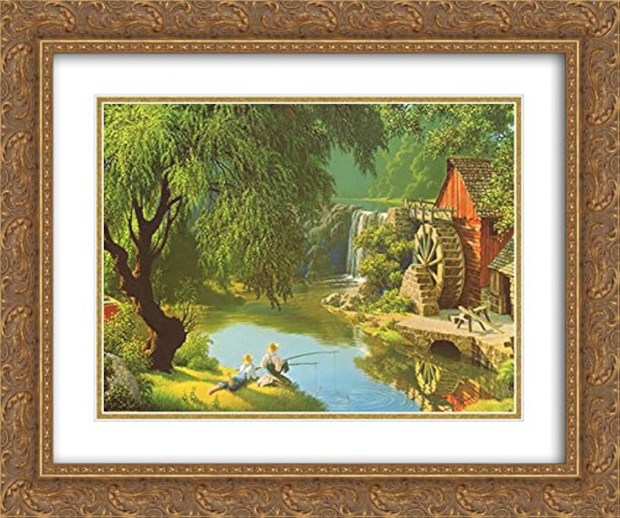 Amazon.com: The Good Old Days 2X Matted 24x20 Gold Ornate Framed