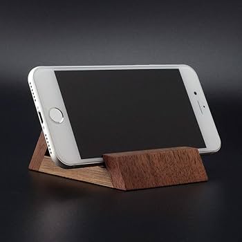 スマートフォンスタンド 木製 ブラックウォールナット ライン スマートフォンスタンド 木製 ブラックウォールナット ラインの