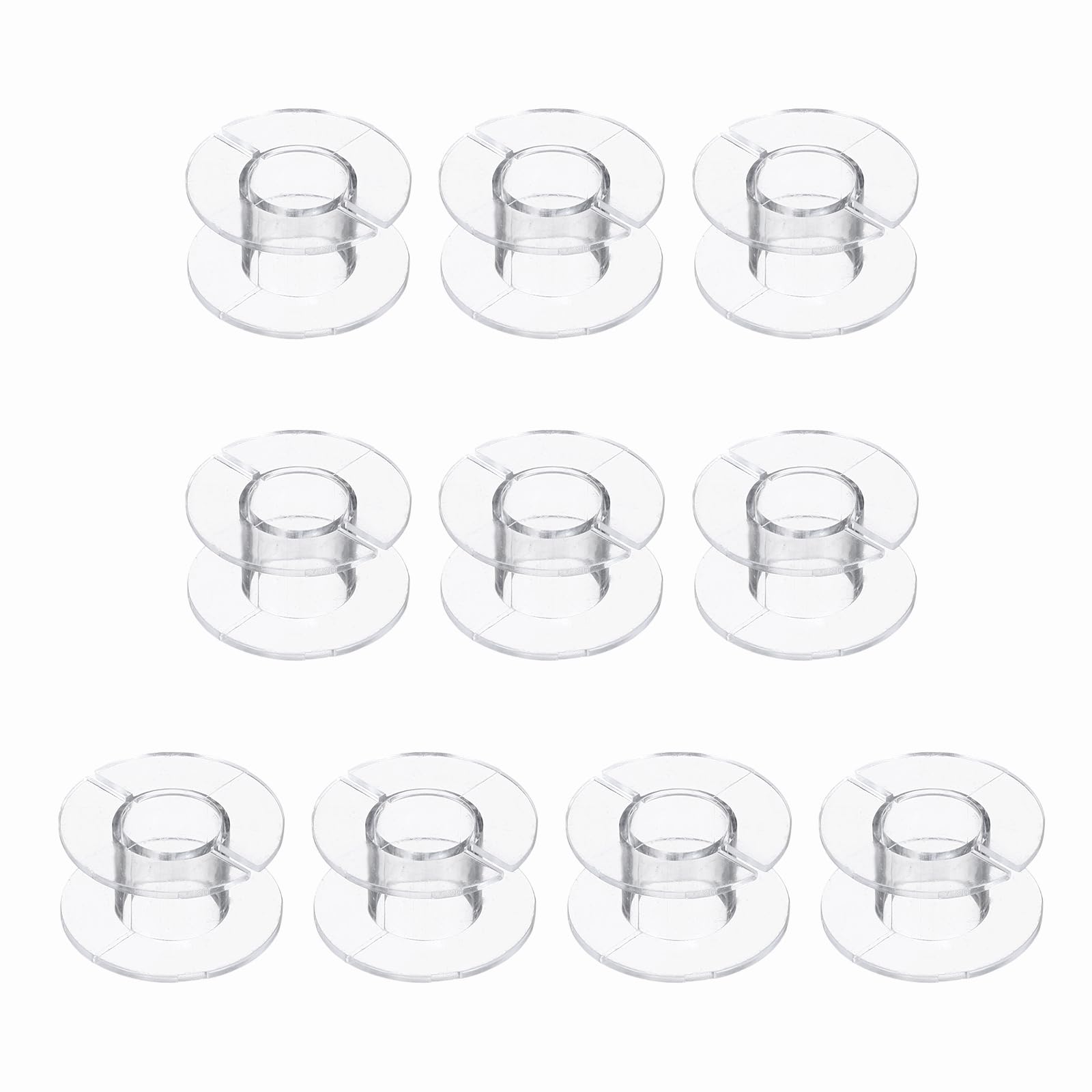 sourcing map Speaker Crossover Bobbin Spools Coil,31x18mm ABS Empty Spools Round Inductor Winding Frame Accessories for DIY Audio Wire Coil Repair, Pack of 10