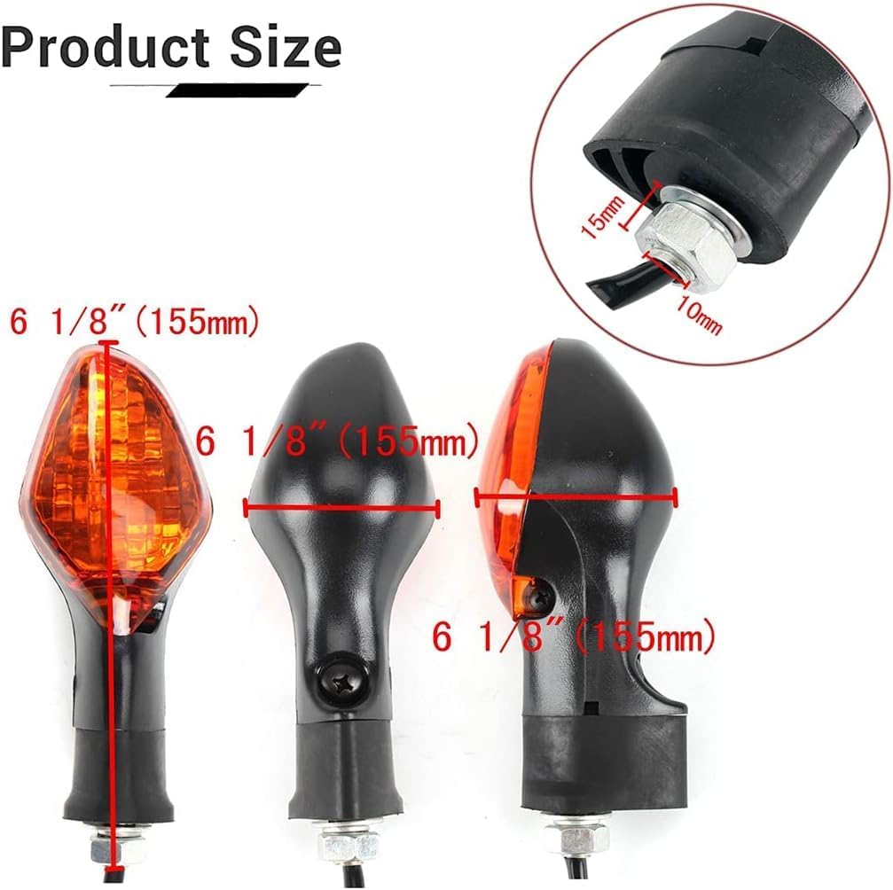 Front Rear Turn Signal Indicator Light Integrated Blinker Halogen Lamp For Honda CRF 250L CRF250L 2013 14 15 2016 (Amber)