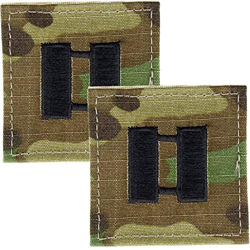 Army Rank CPT Captain OCP with Hook Fastener Patch - Set of 2