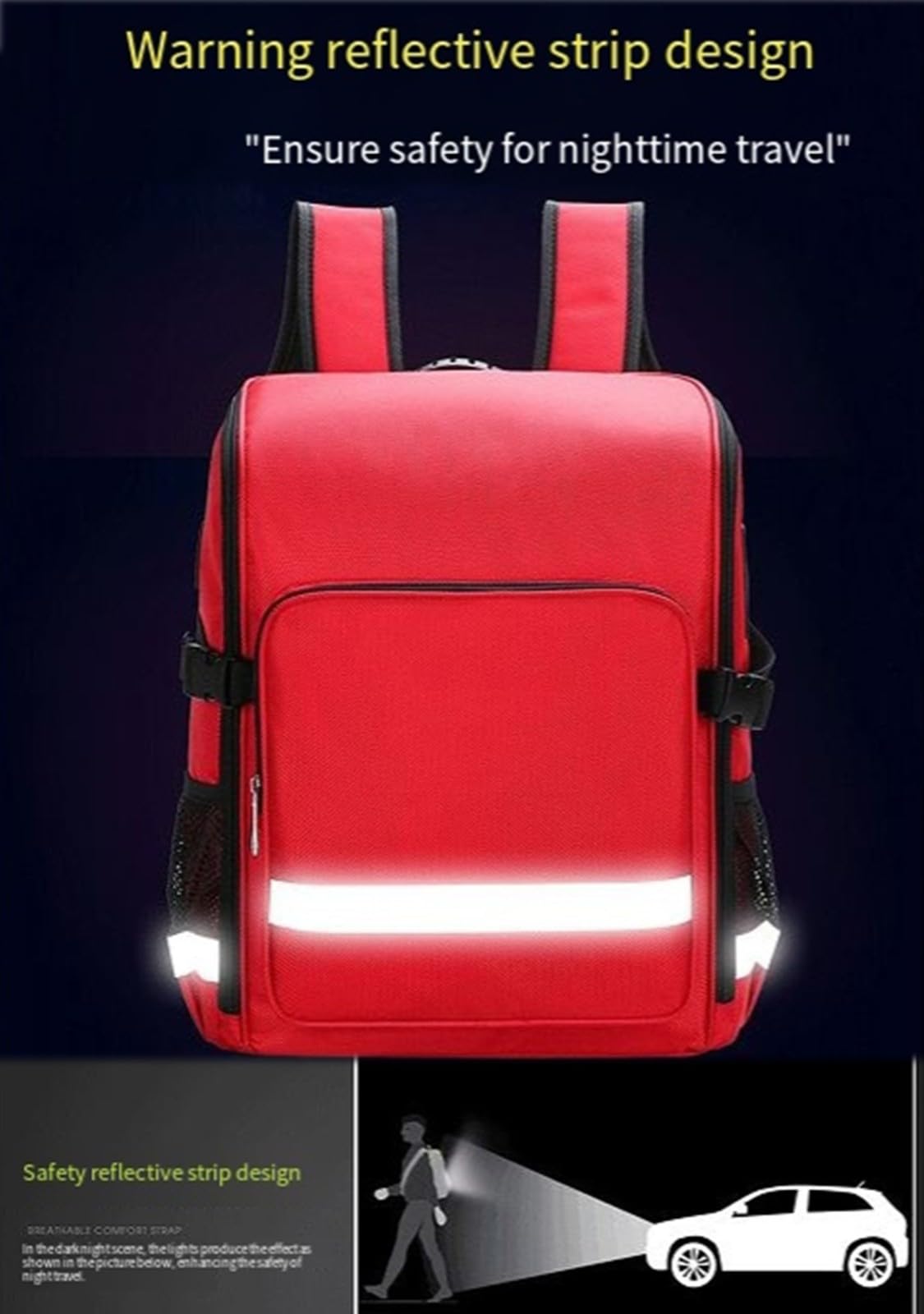 Bolsa De Trauma Médica Vacía, Mochila De Emergencia, Bolsa De Primeros Auxilios Profesional con Múltiples Bolsillo, Bolsa Médica Impermeable para Acampar Al Aire Libre, Duradera